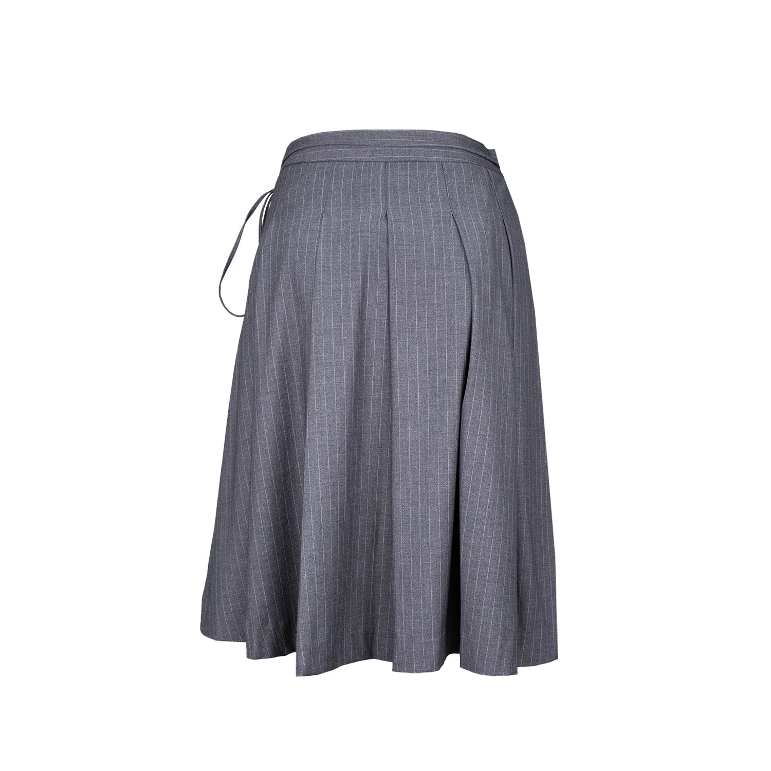 ESS.BEE - Pleated Skirt - Grey Pinstripe