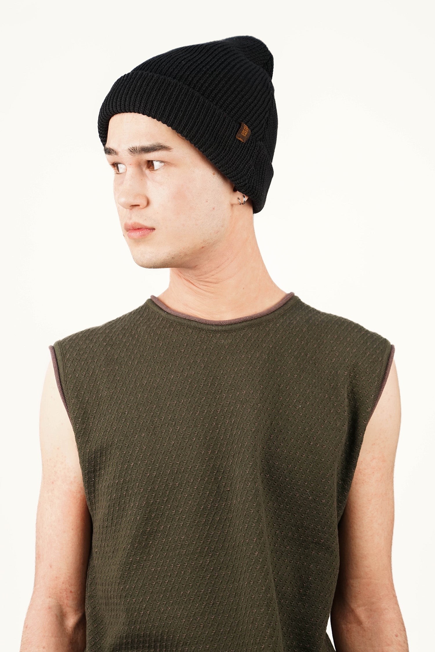 Isa Boulder - Half Milano Knit Beanie - Black