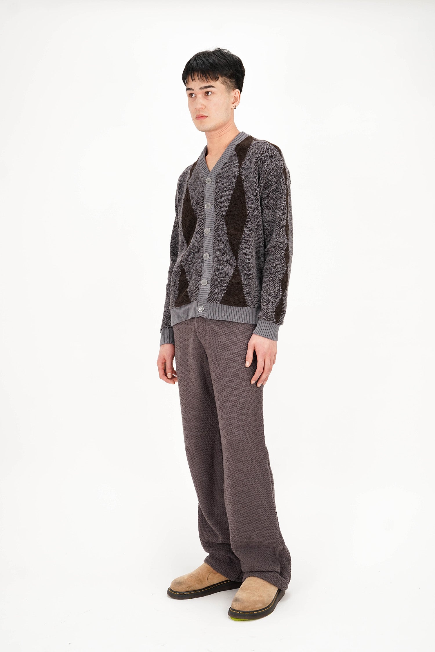 Isa Boulder - Chevron Trousers - Dark Grey