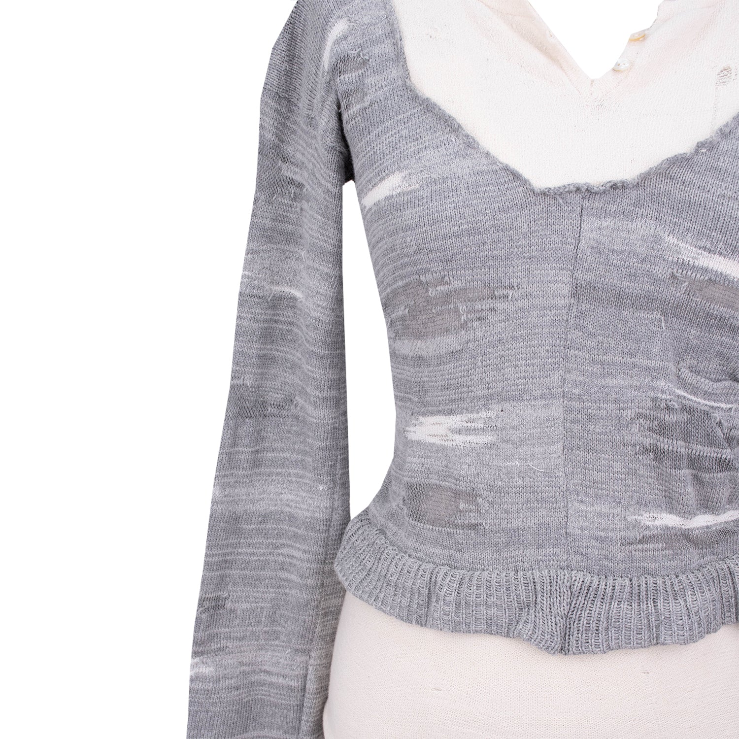 RTAMA - Cardi - Grey & White