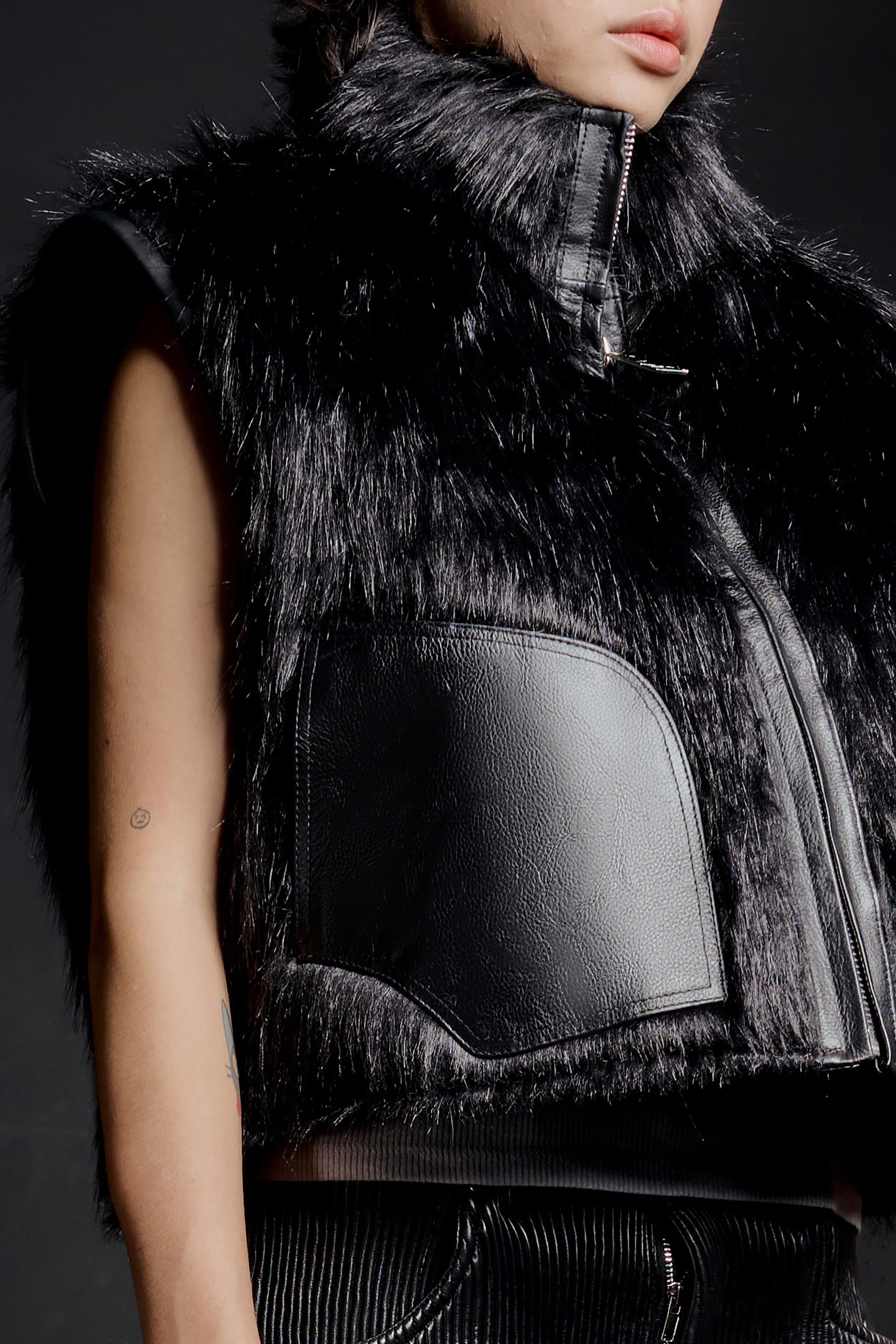 Mercy x Mankind - 'RUH' Fur Jacket - Black
