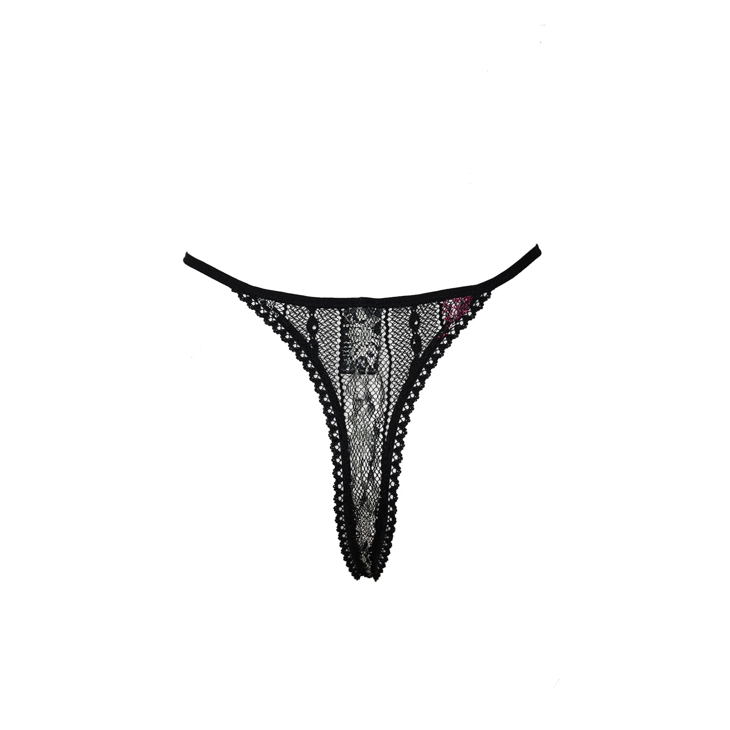 Bizarre - Lace Thong - Black/Metallic