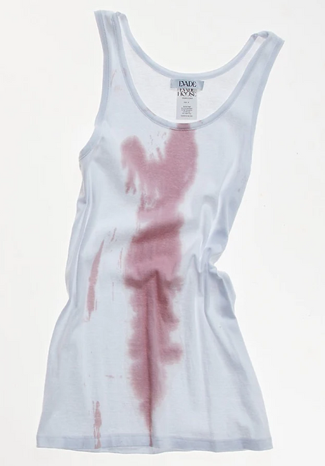 EVADE HOUSE - Wine Spilled  Tank - White