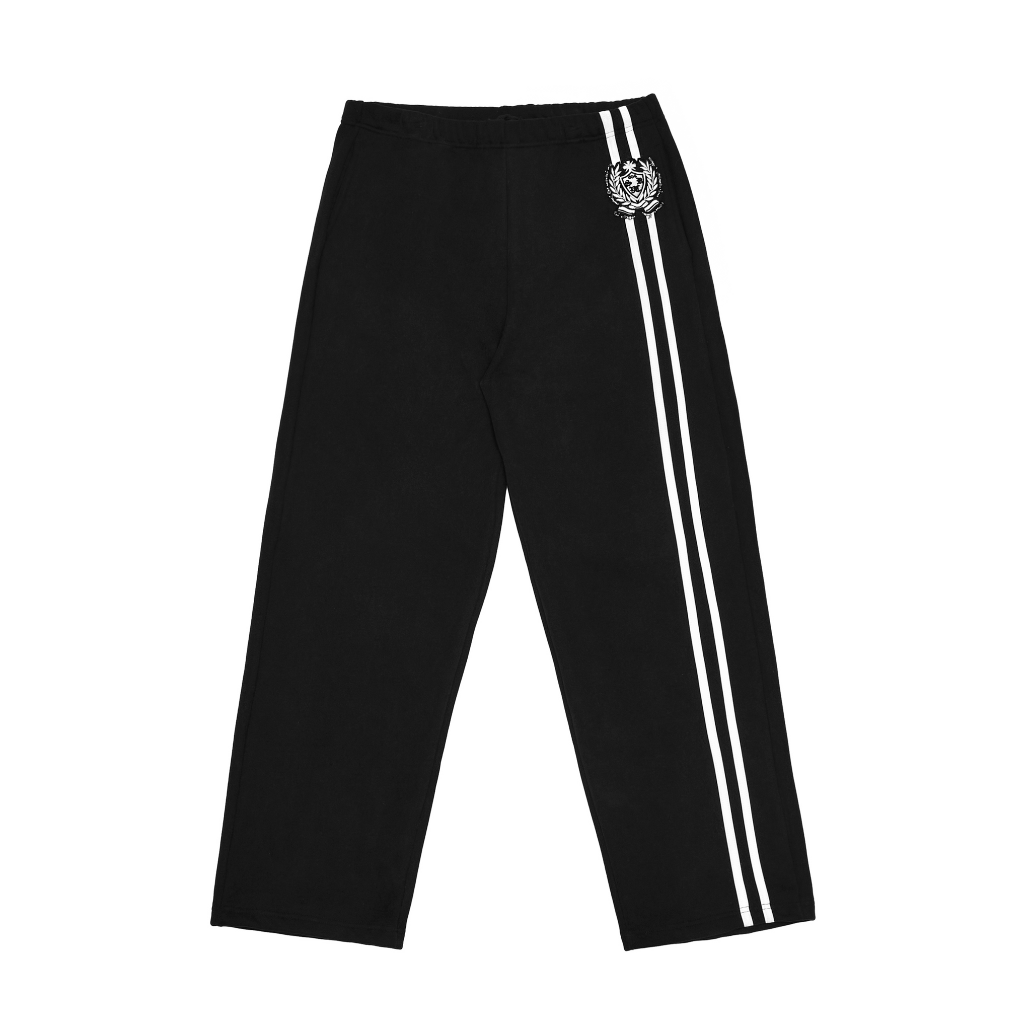 604SERVICE - Beaded School Logo Track Pants - Black