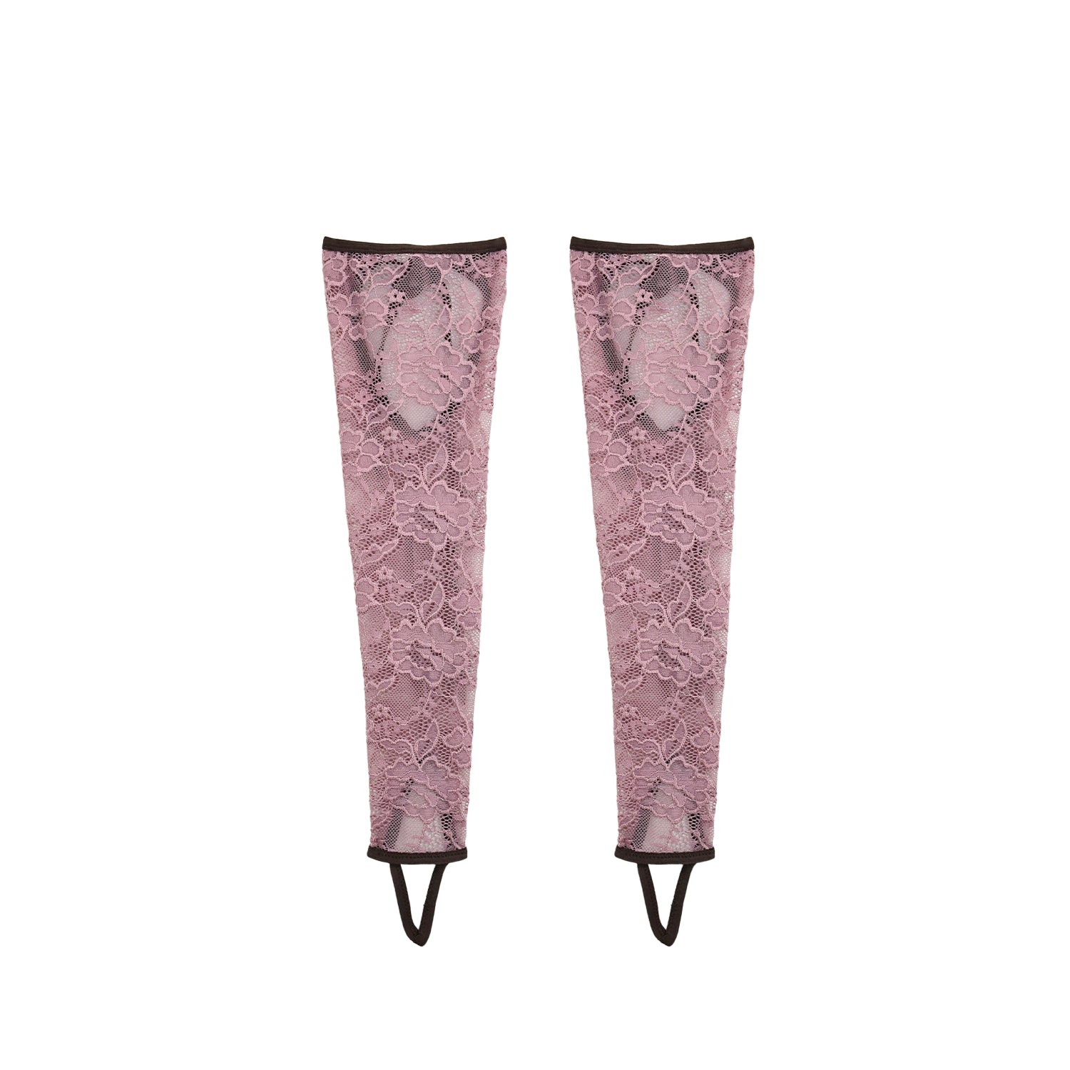 Bizarre - Lace Tie Up Stocking - Petal Plum