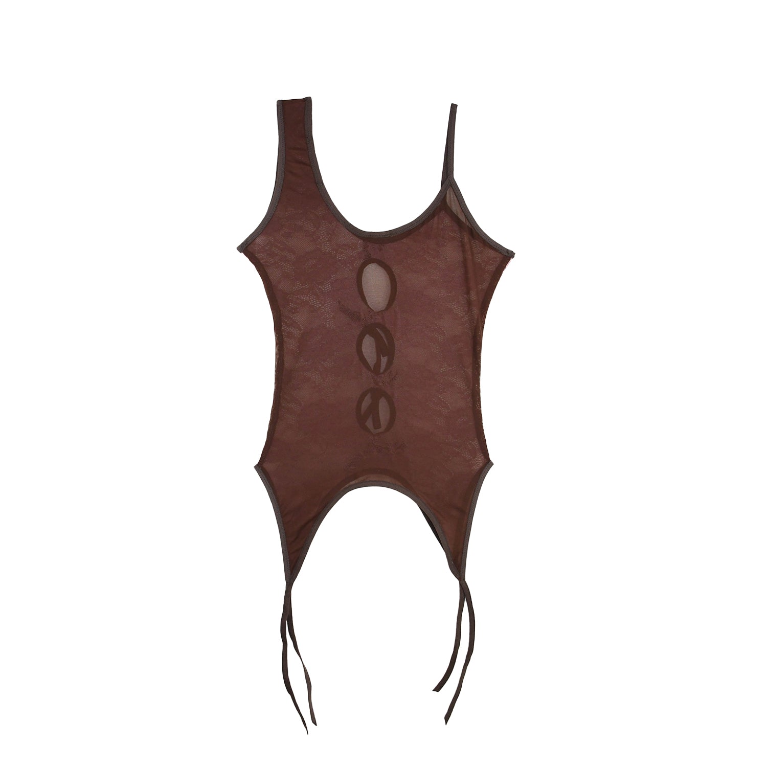 Bizarre - Cut Out Singlet - Petal Plum/Choc