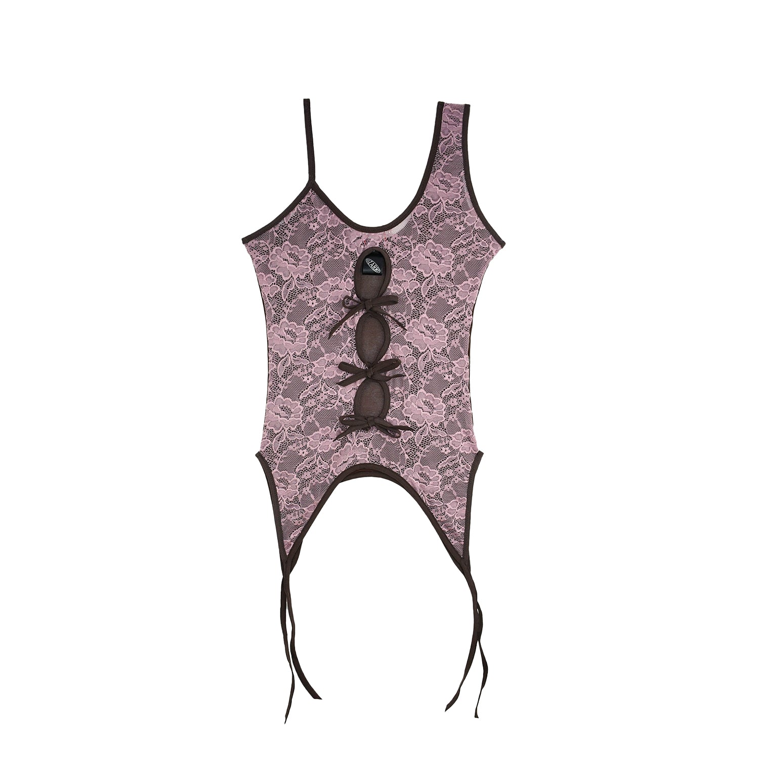 Bizarre - Cut Out Singlet - Petal Plum/Choc