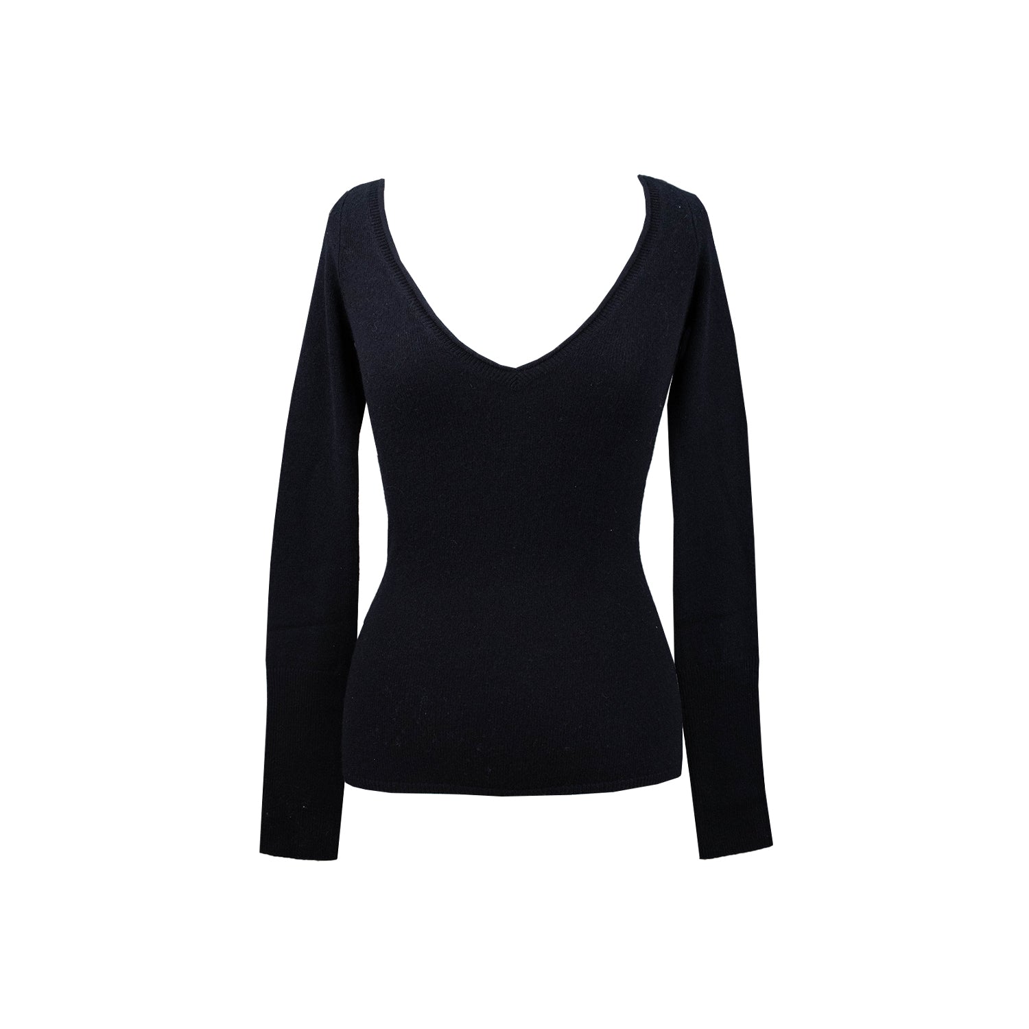 Be Right Back - Retired Cheerleader V-Neck Knit - Black