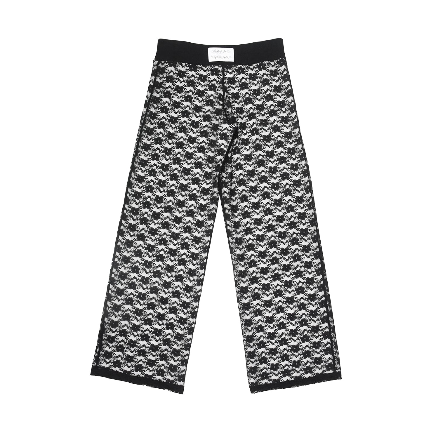 Be Right Back - Lace Track Pants - White/Black