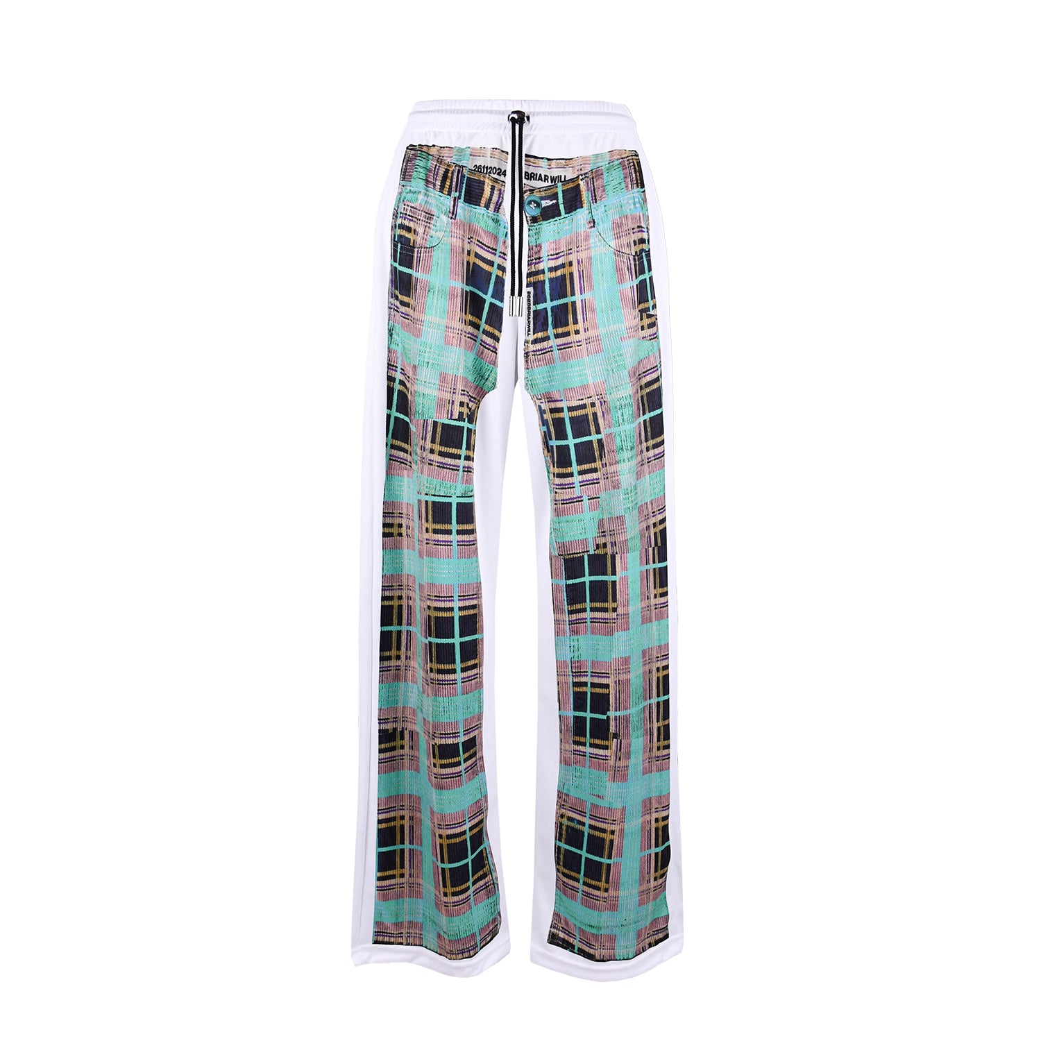 Briar Will - The Tartan Tracksuit Pants - Aqua