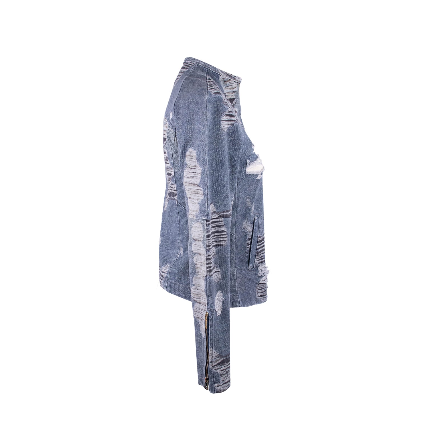 Delfos - Meta Biker Jacket Distressed