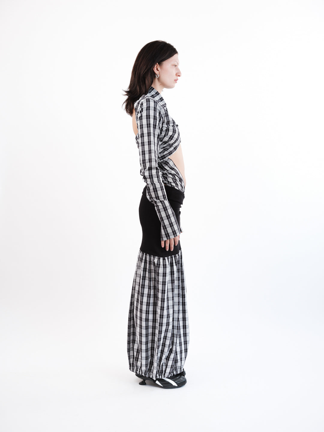 Urte Kat - Draped Shirt - Checkered