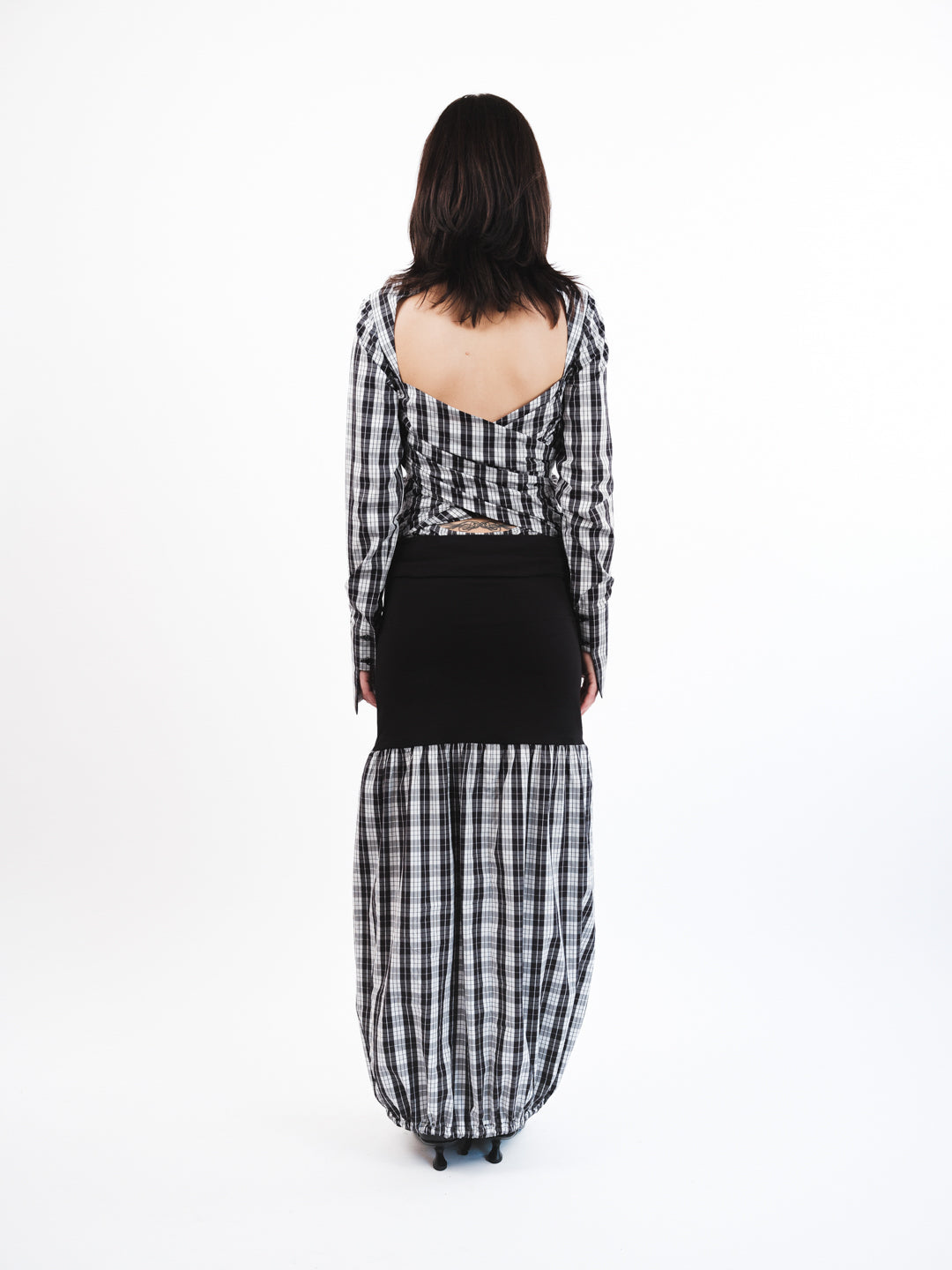 Urte Kat - Draped Shirt - Checkered