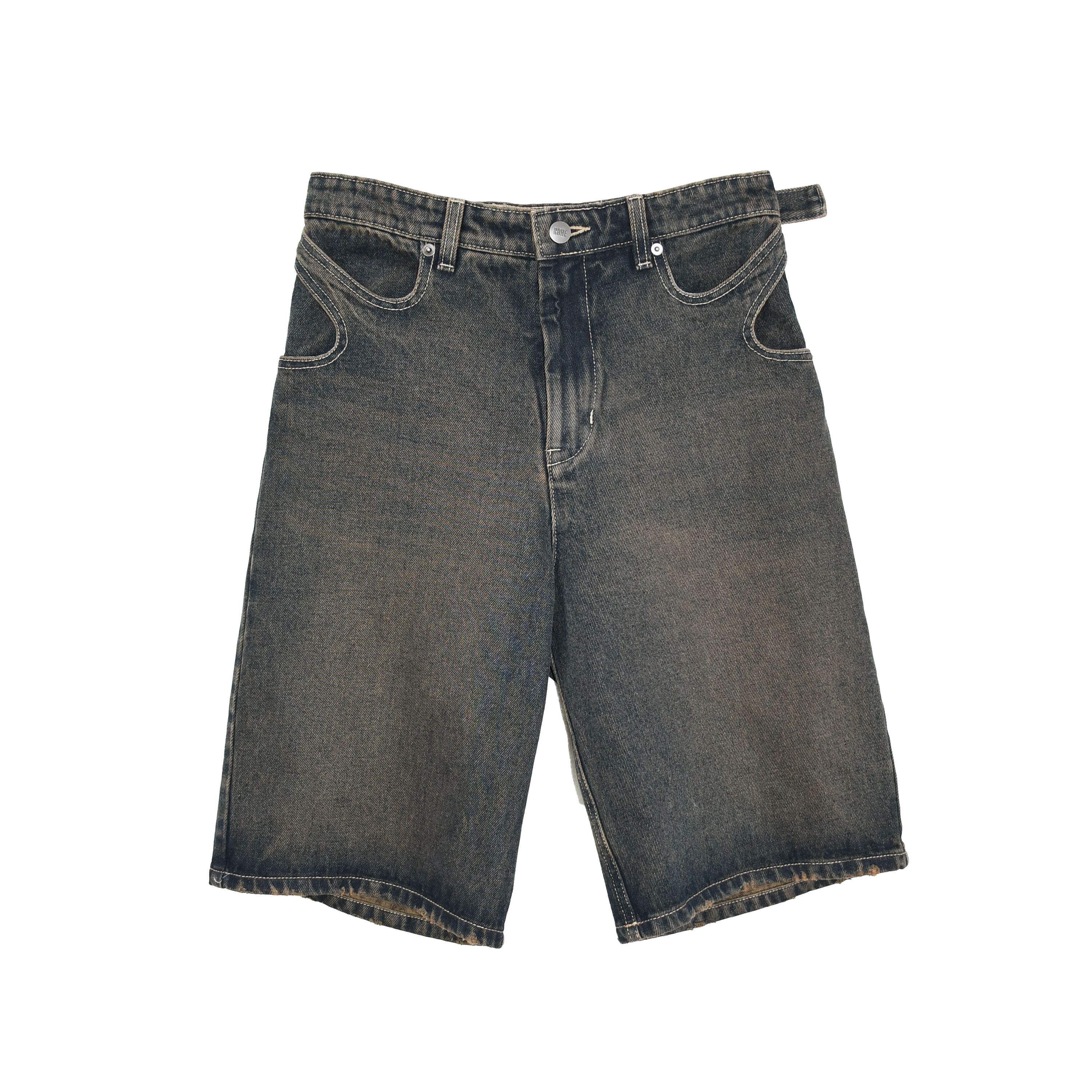 Kahe - Back Buckle Short - Indigo Fade