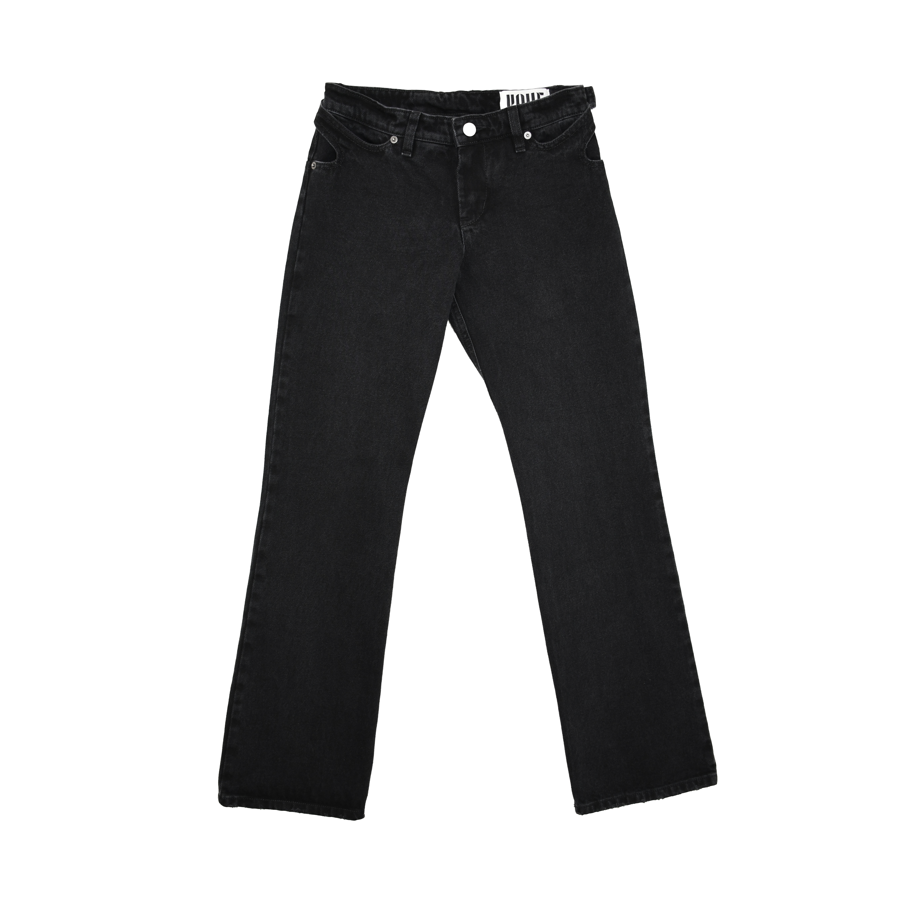 KAHE - Back Buckle Boot Cut Jean - Black