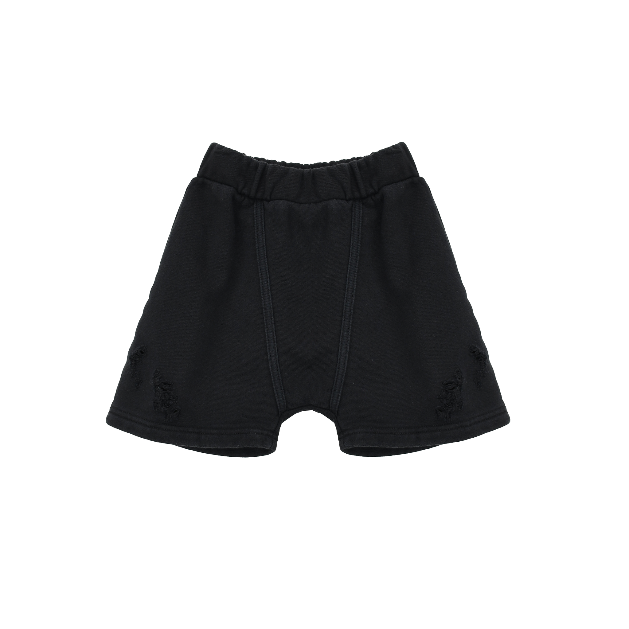 604SERVICE -  Distressed Shorts - Black Wash