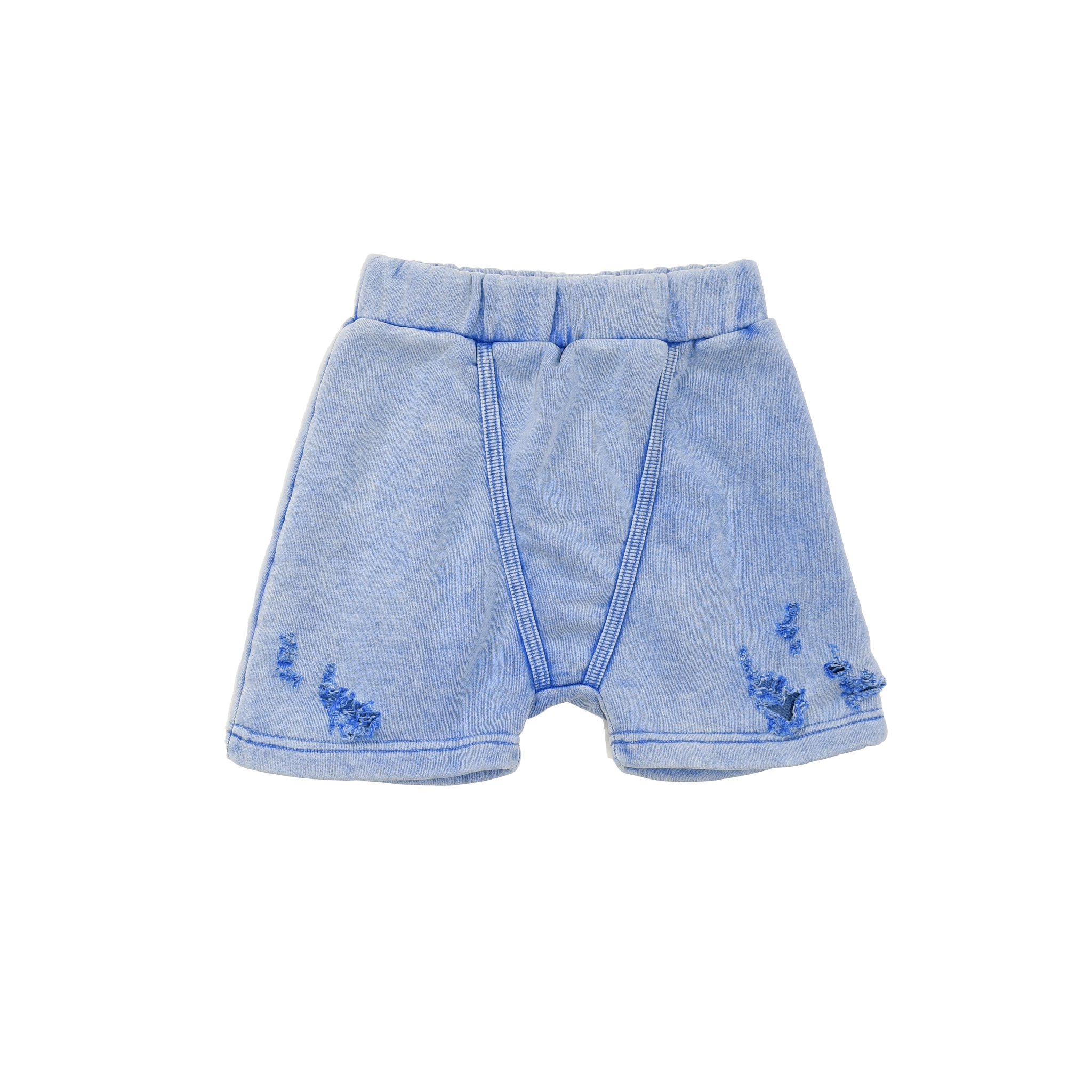 604SERVICE - Distressed Shorts - Blue Wash