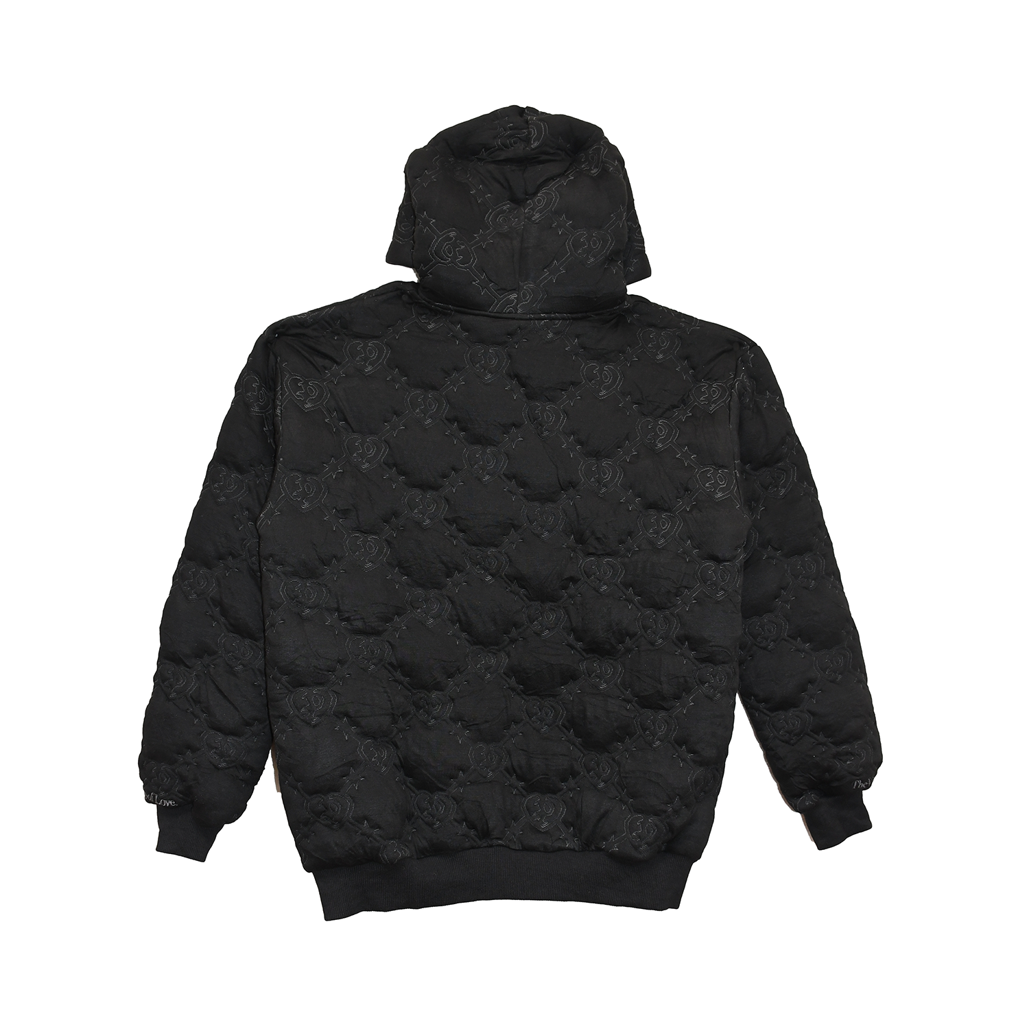 Purgatory - Quilted Zip Up Hoodie - Black