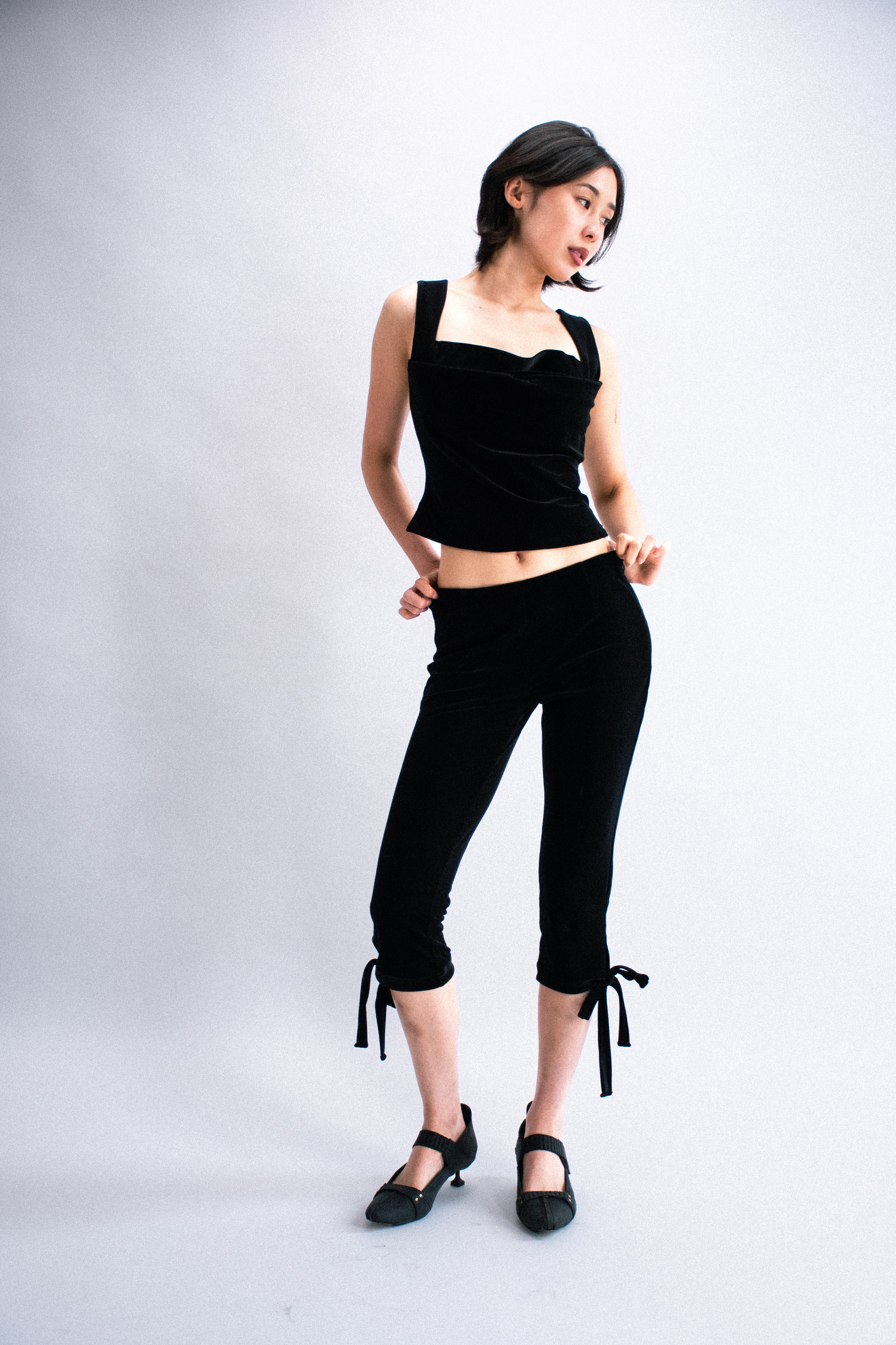 MIAOU - Imogene Corset - Black Velvet
