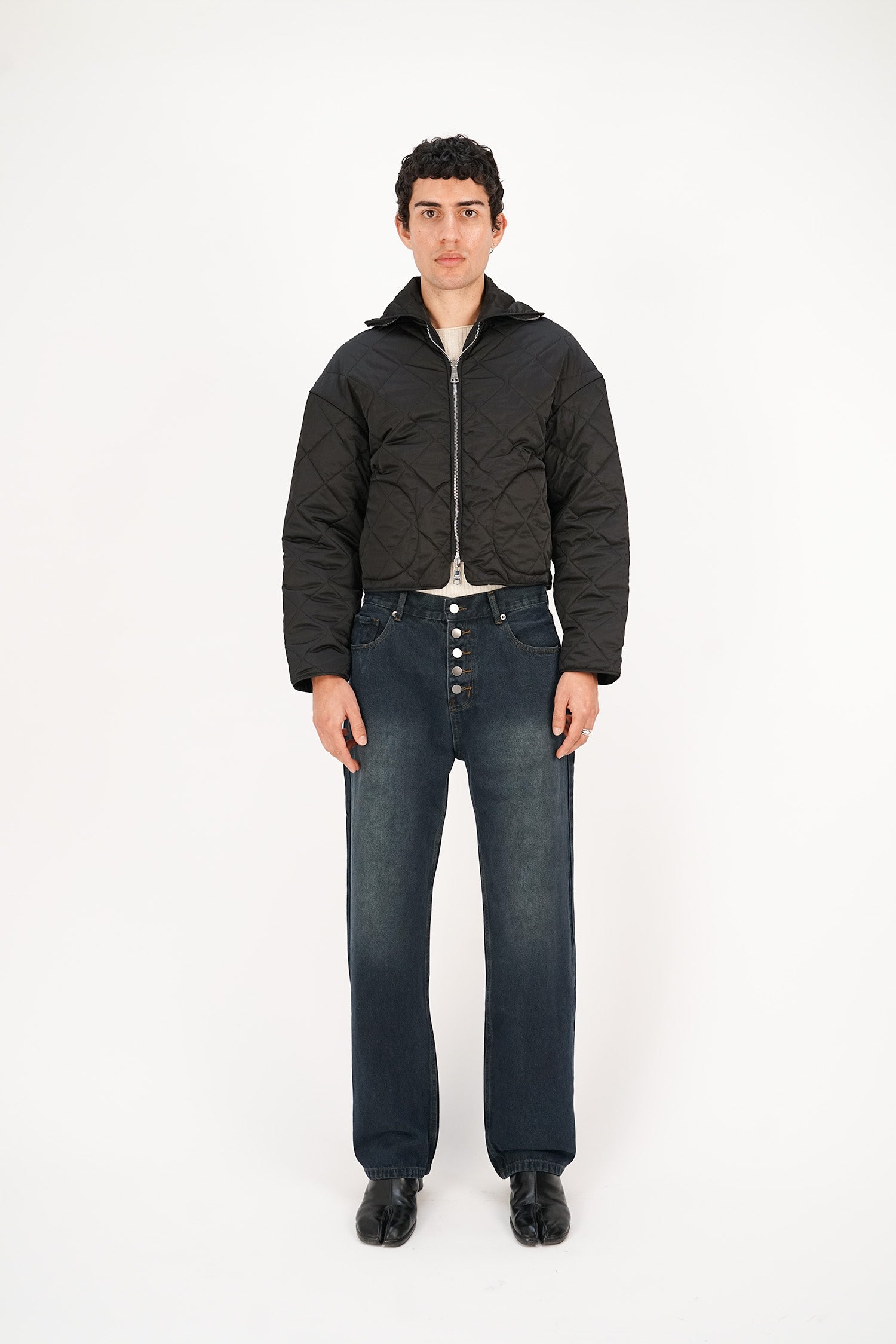 Wynn Hamlyn - Double Layer Quilted Bomber Jacket - Khaki