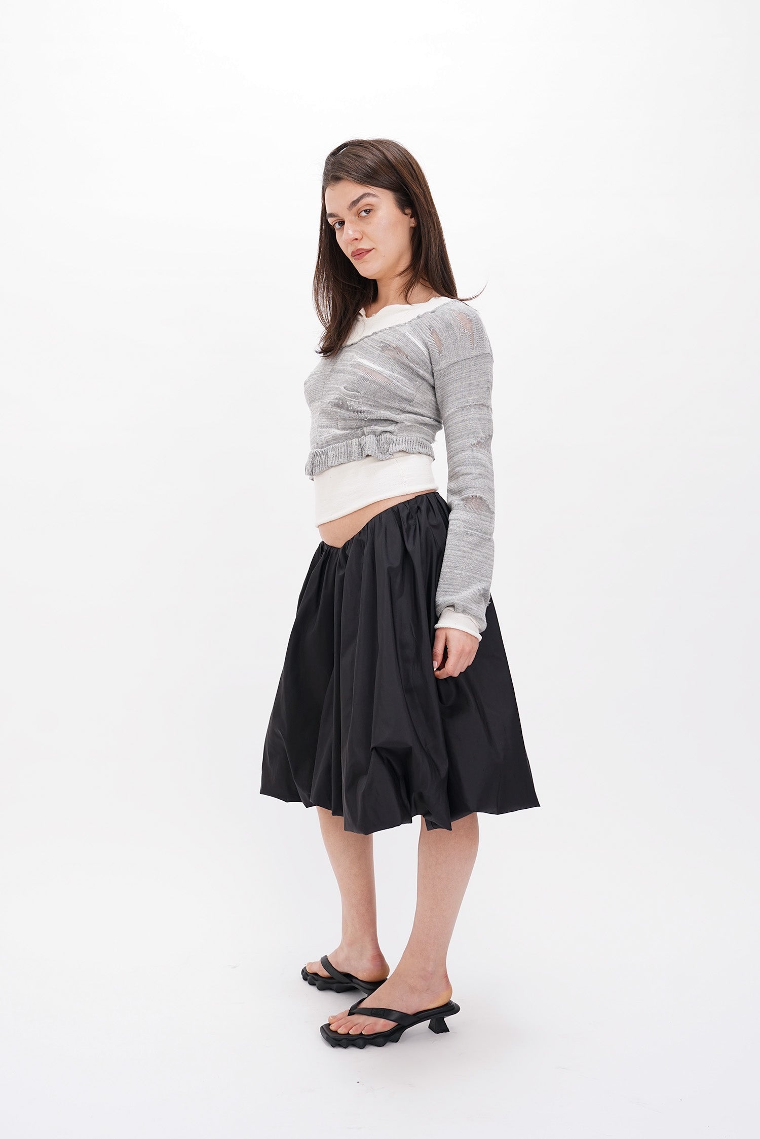 RTAMA - Cardi - Grey & White