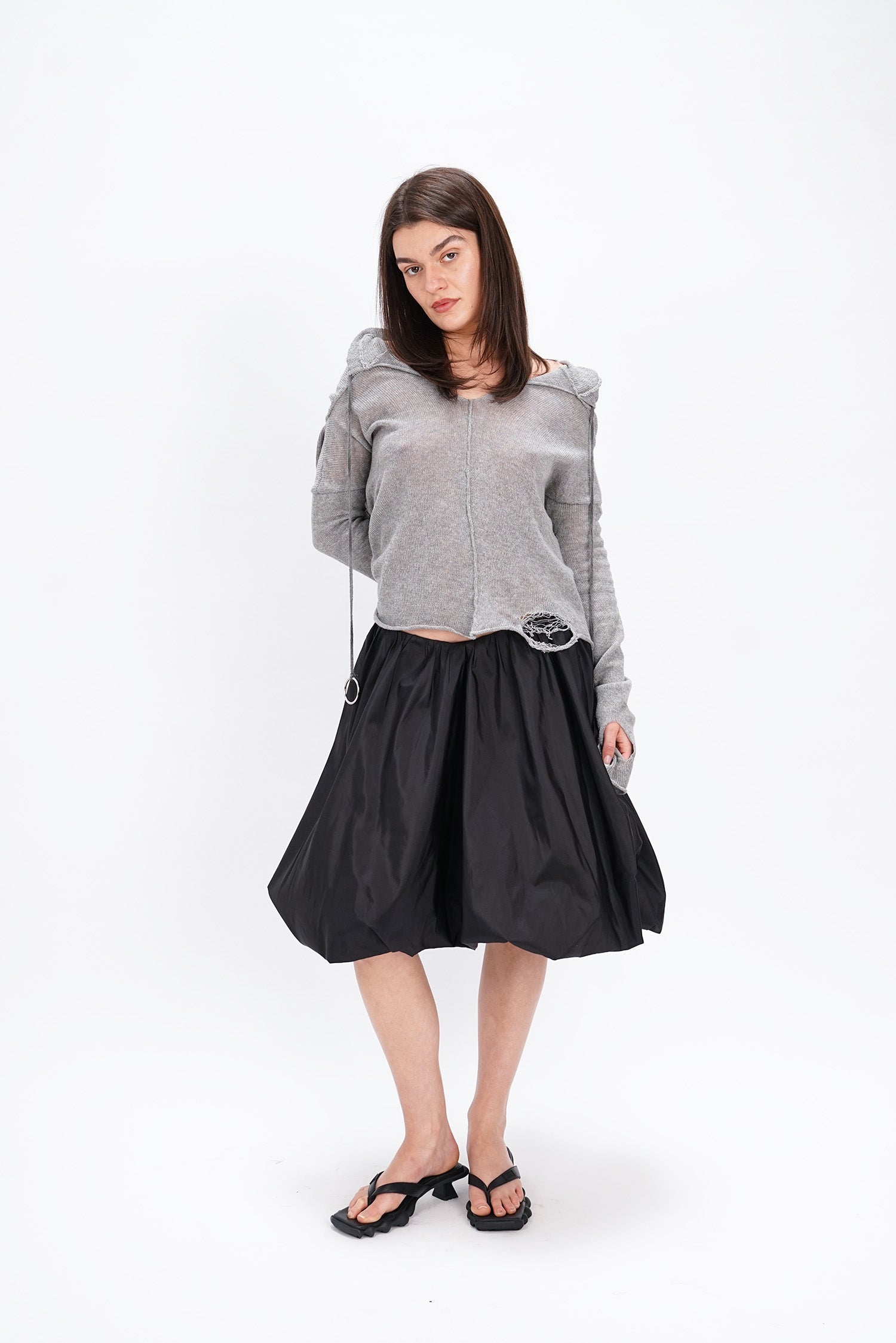 RTAMA - Plain Sweater - Grey
