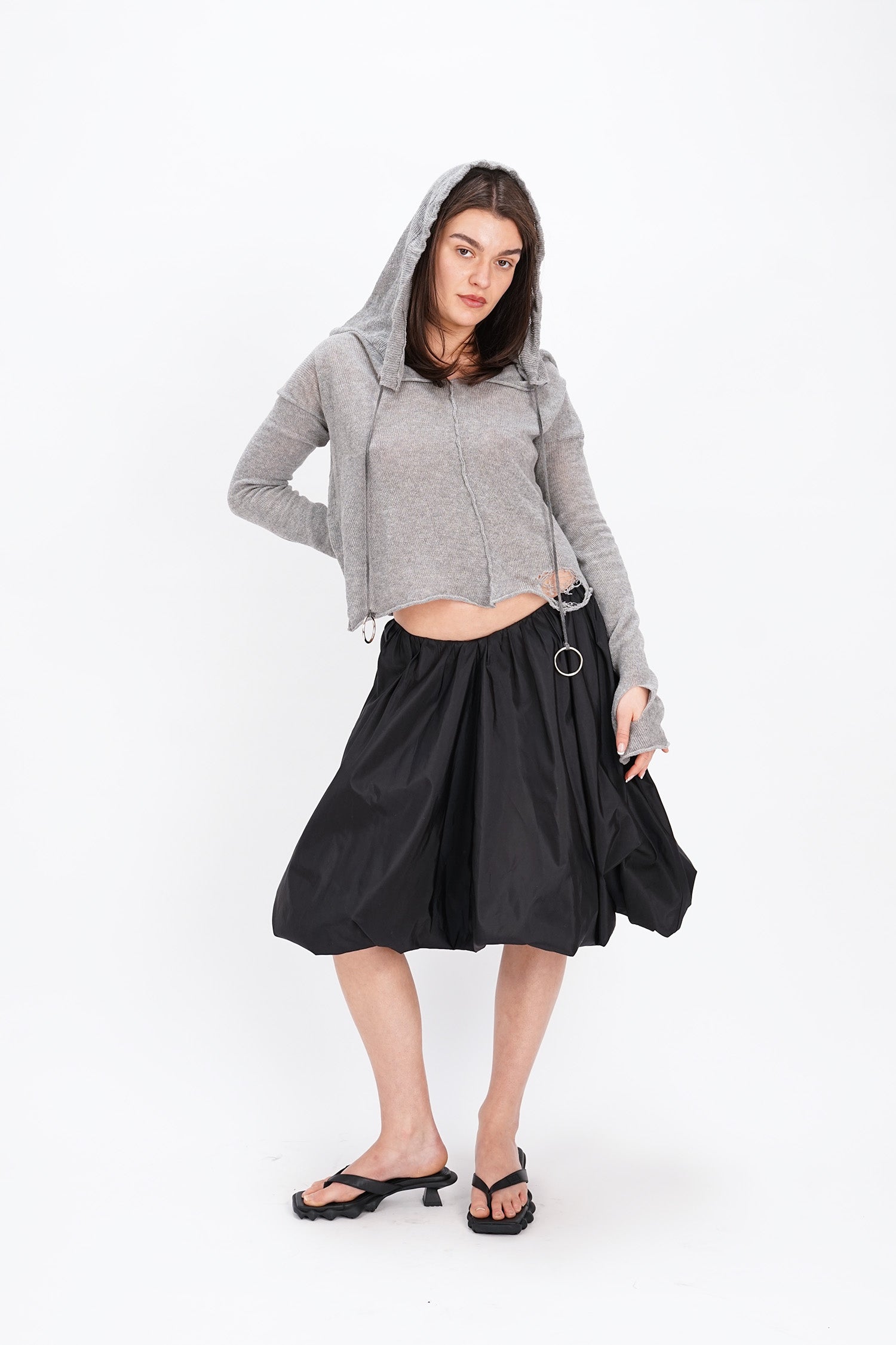 RTAMA - Plain Sweater - Grey