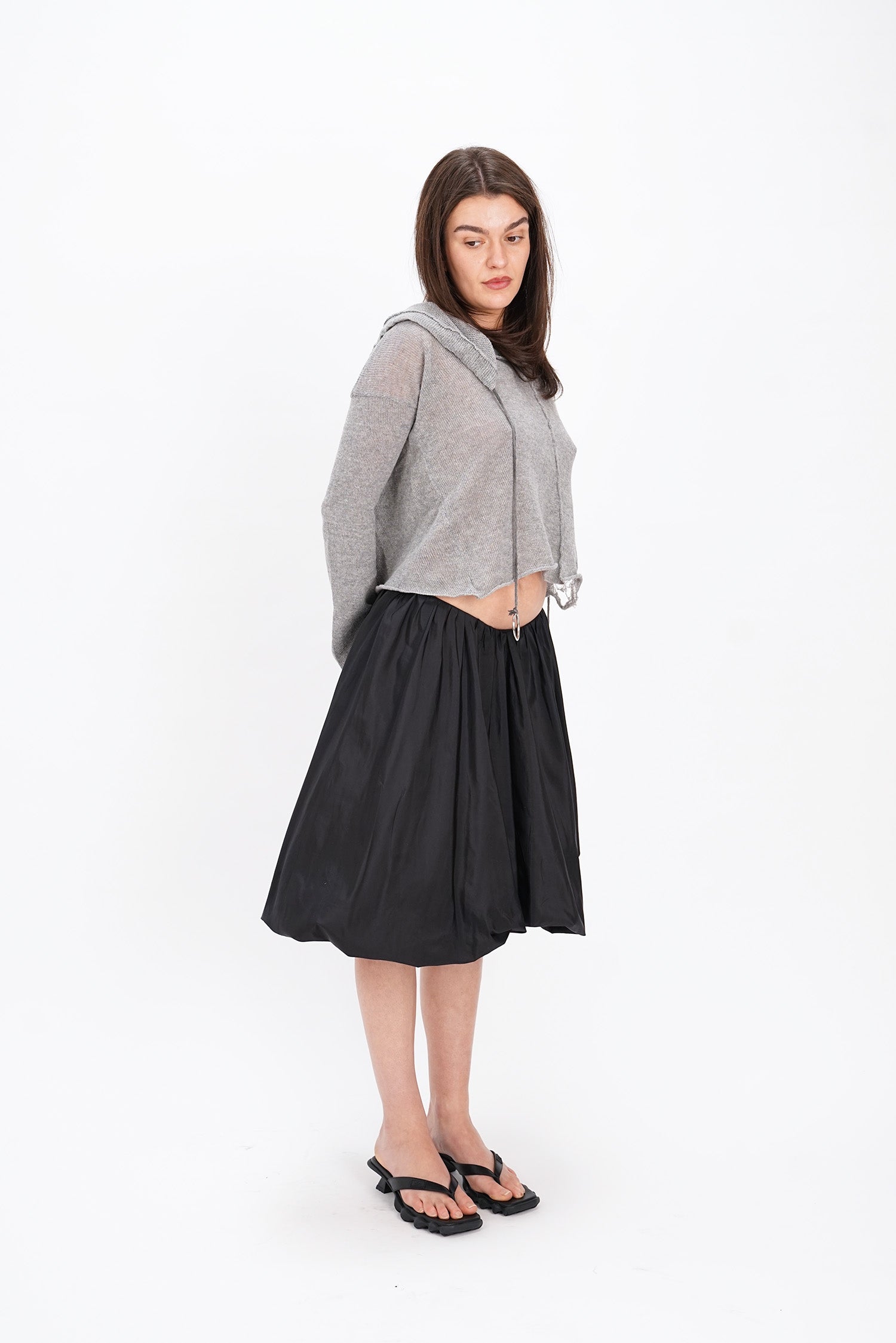 RTAMA - Plain Sweater - Grey