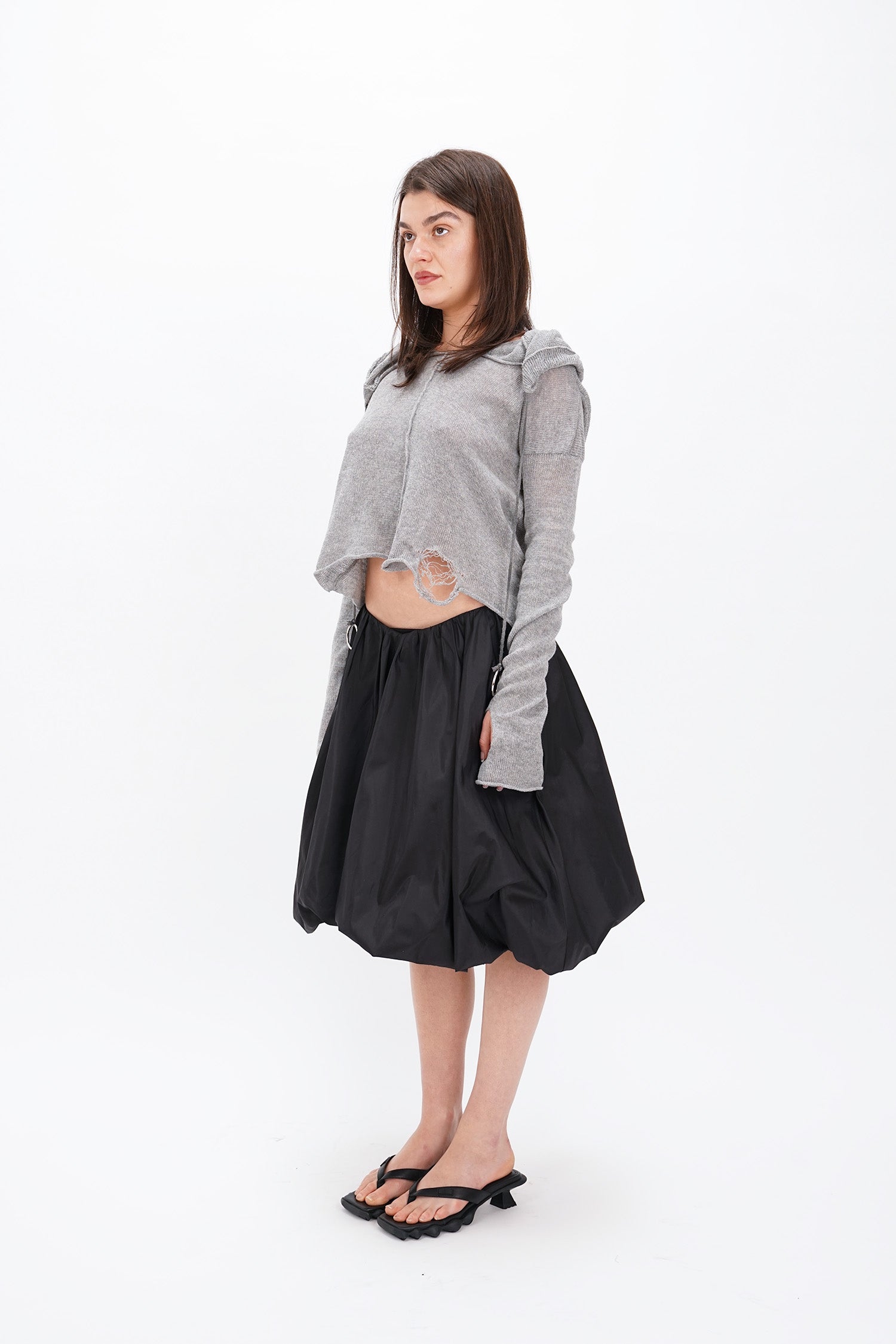 RTAMA - Plain Sweater - Grey