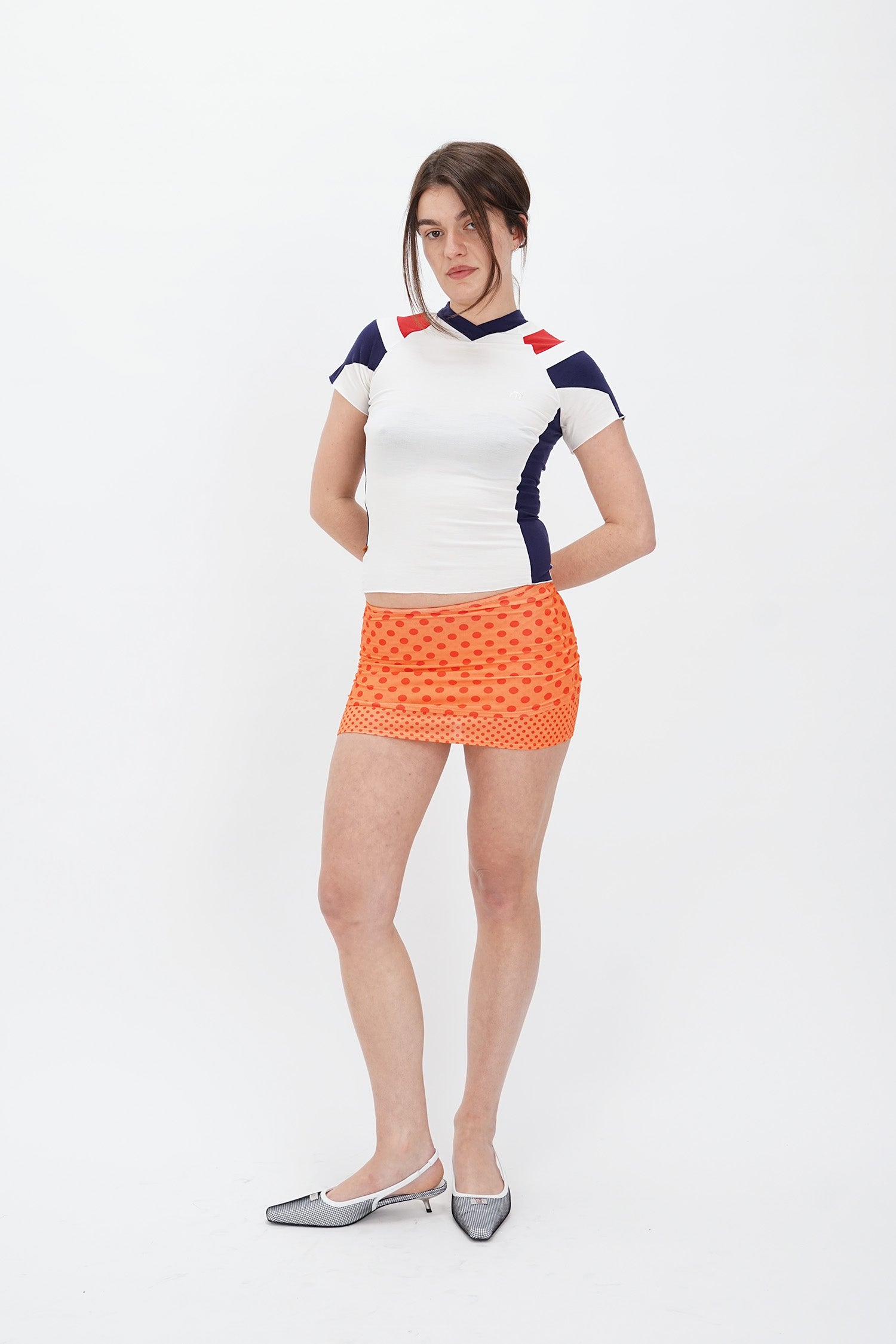 Miaou - Mel Tee - White/Navy/Red