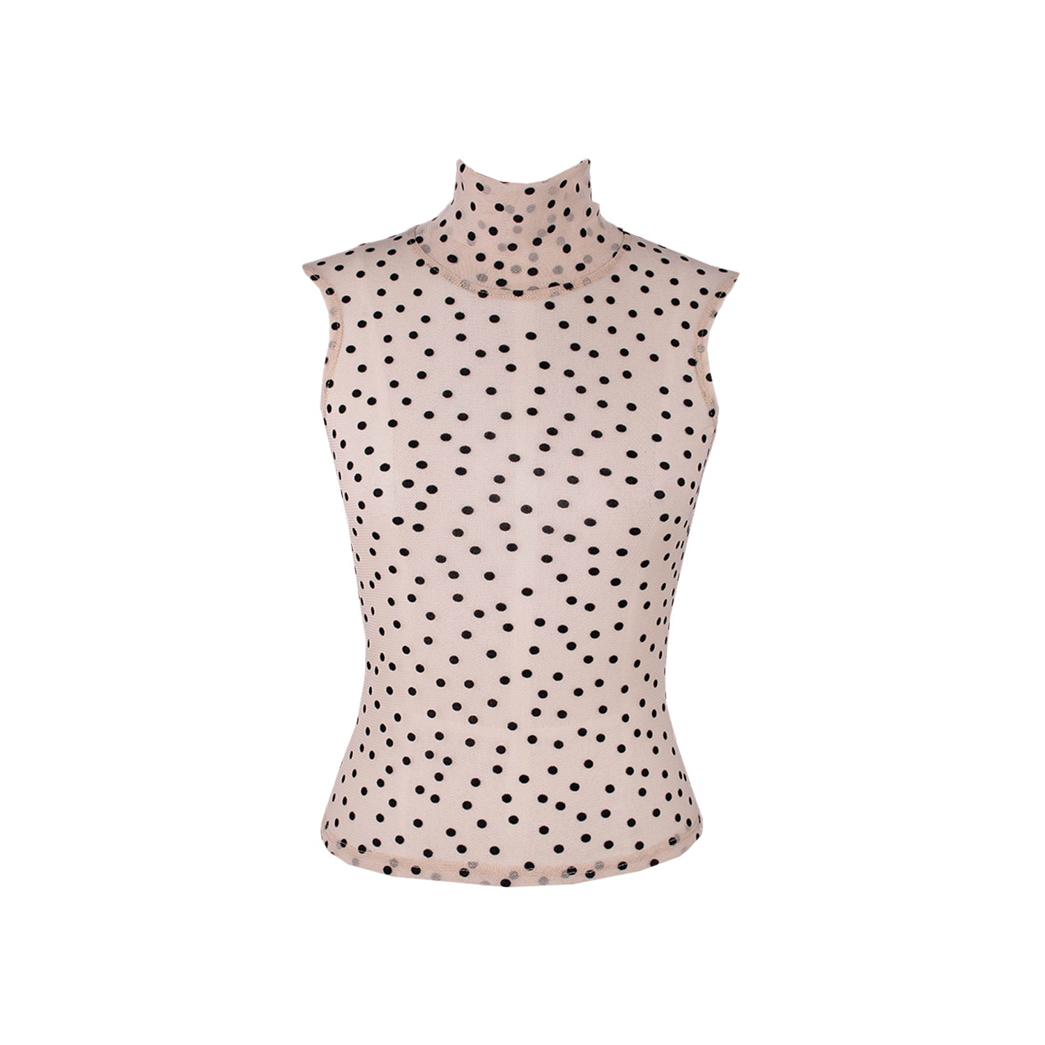 EMPATH - Polka Dot Mesh Tank - Nude