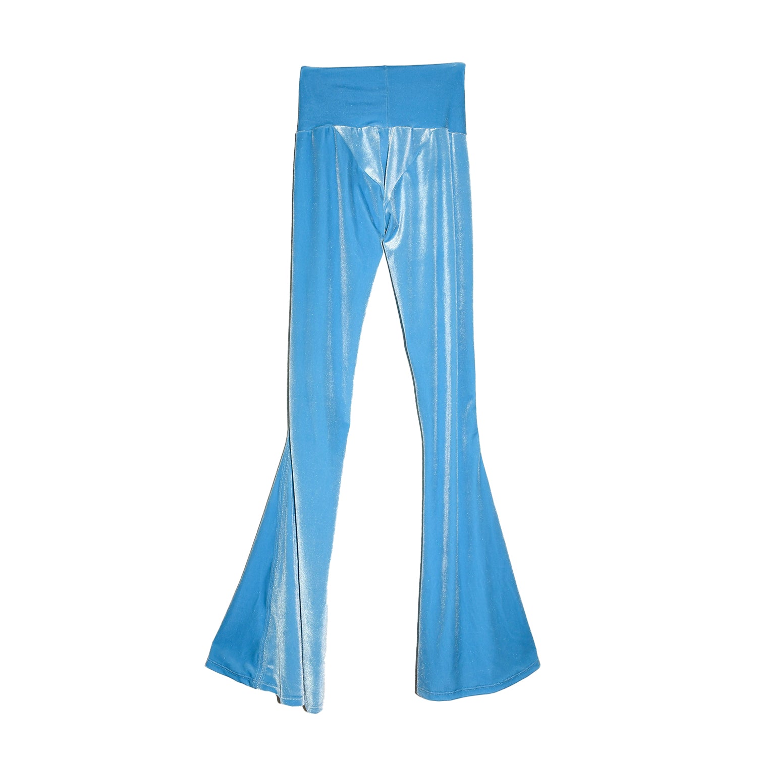 Emily Watson - Premium Velour Split Trouser - Baby Blue