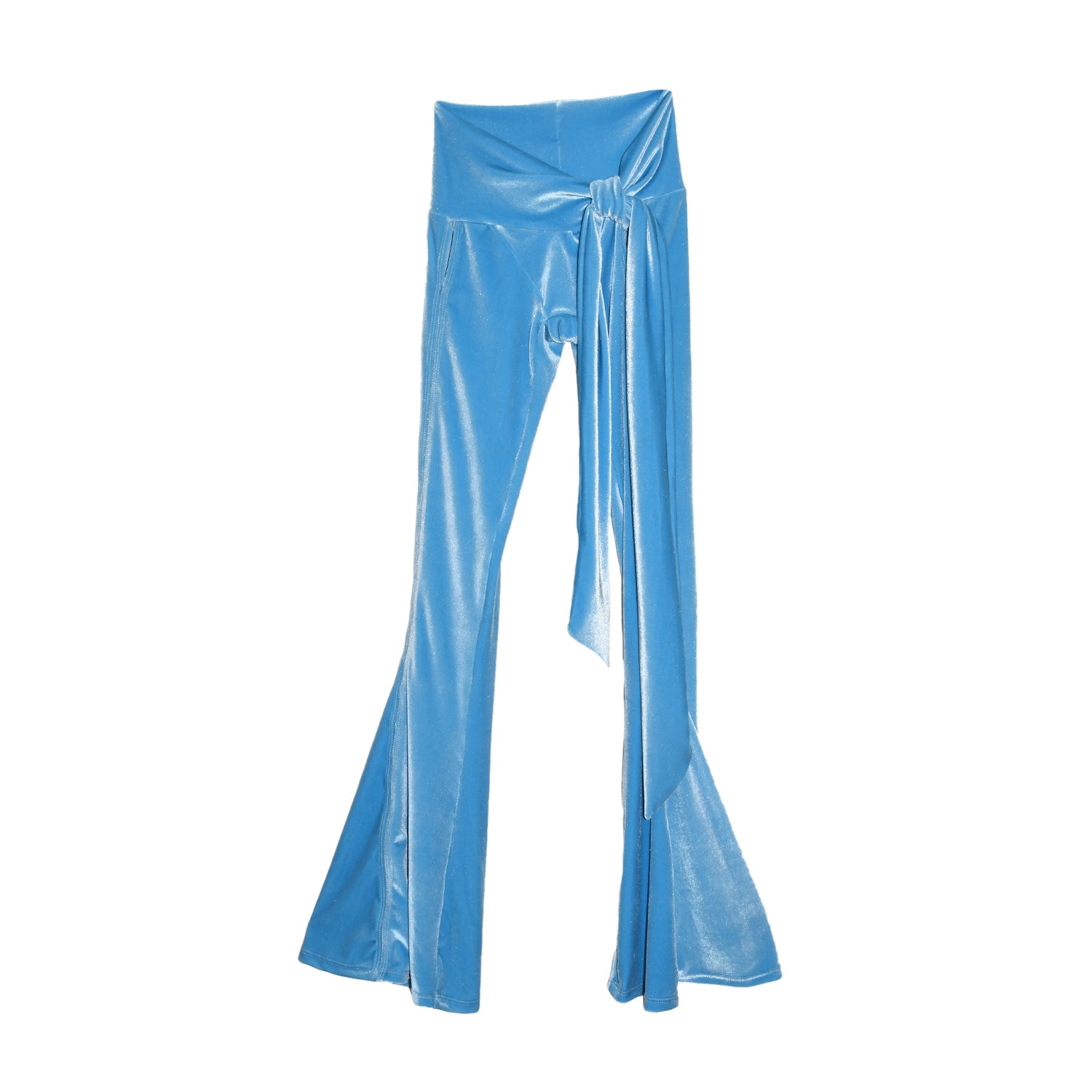 Emily Watson - Premium Velour Split Trouser - Baby Blue