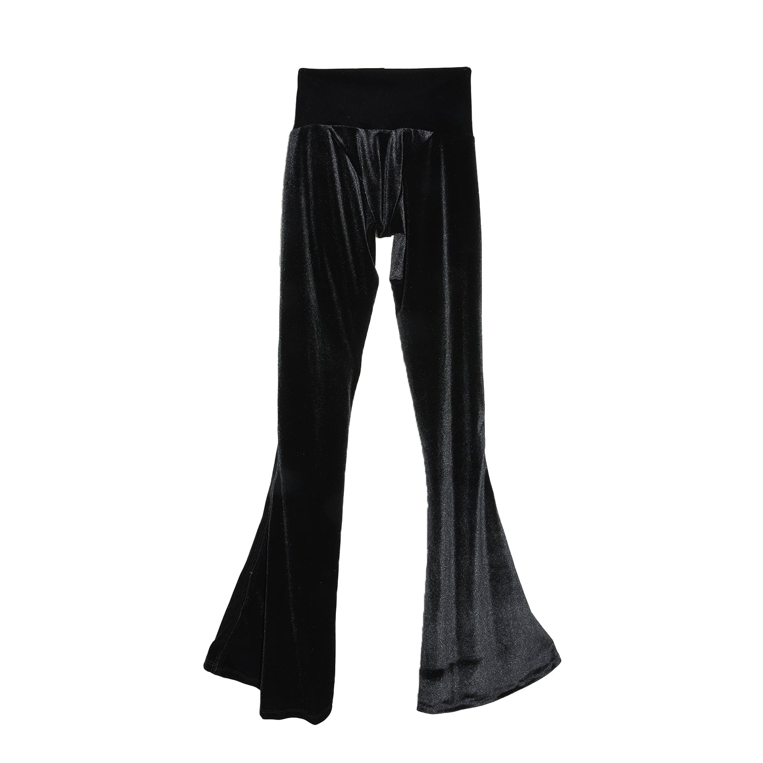 Emily Watson - Premium Velour Split Trouser  - Black