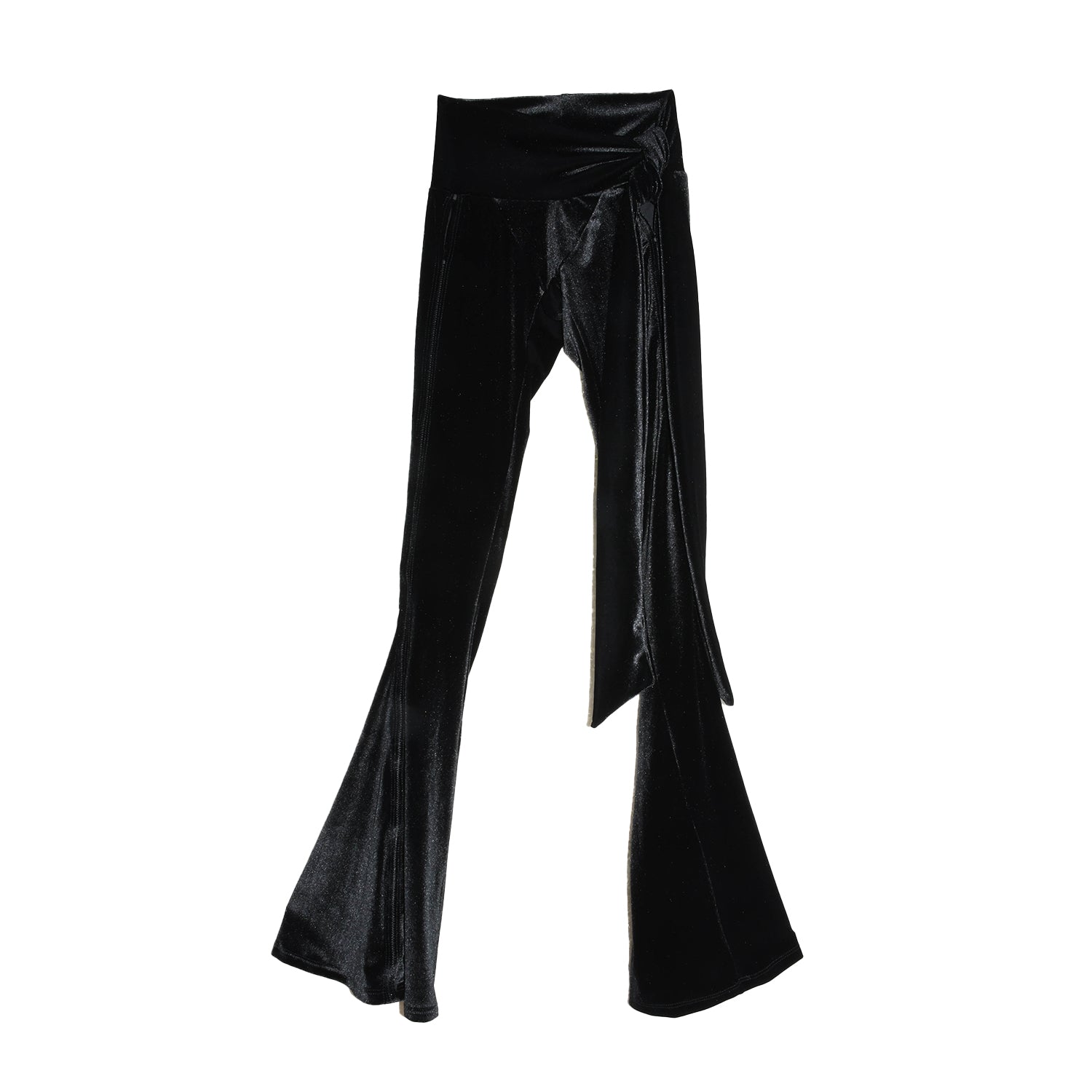 Emily Watson - Premium Velour Split Trouser  - Black