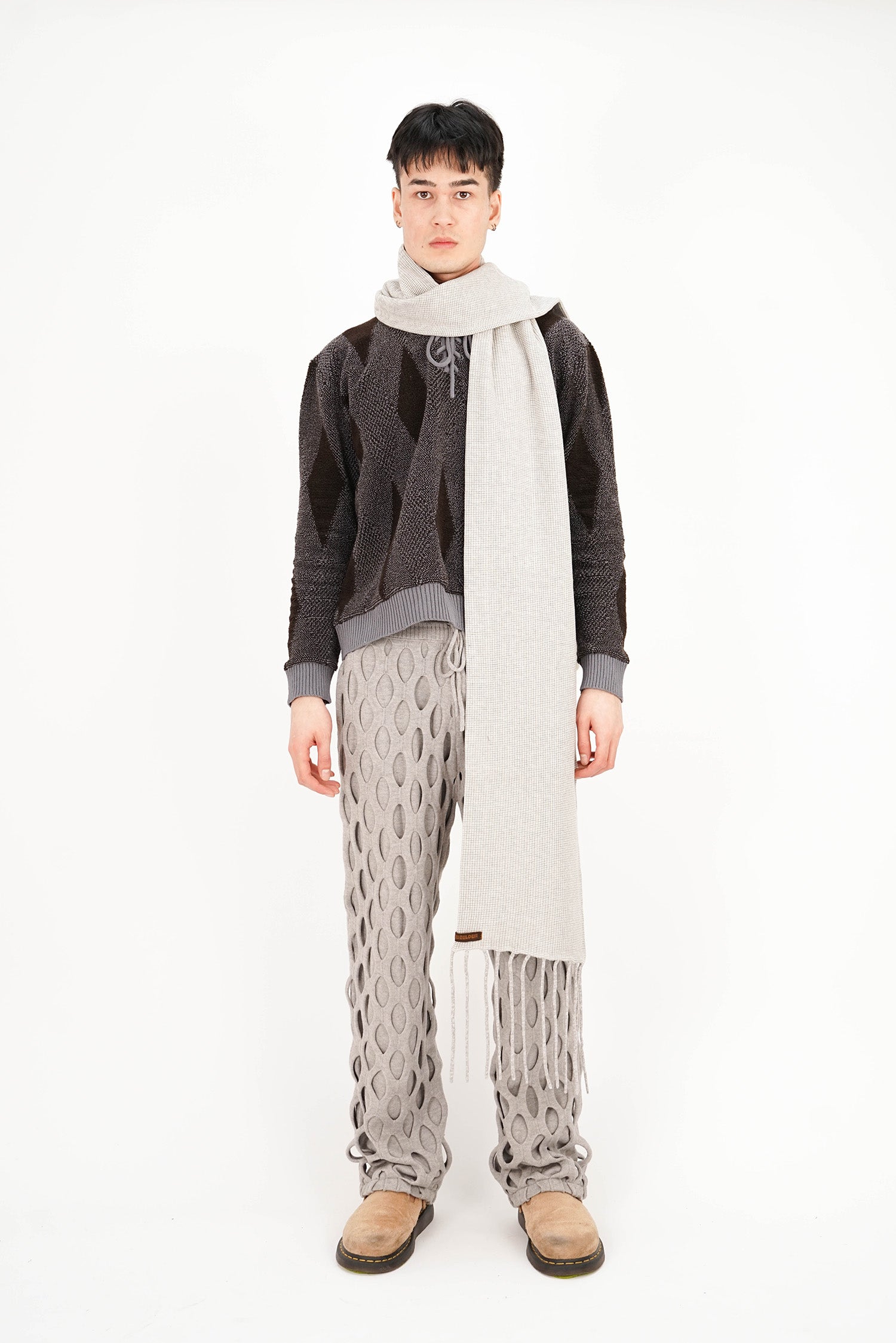 Isa Boulder - Illusion Scarf - Light Grey