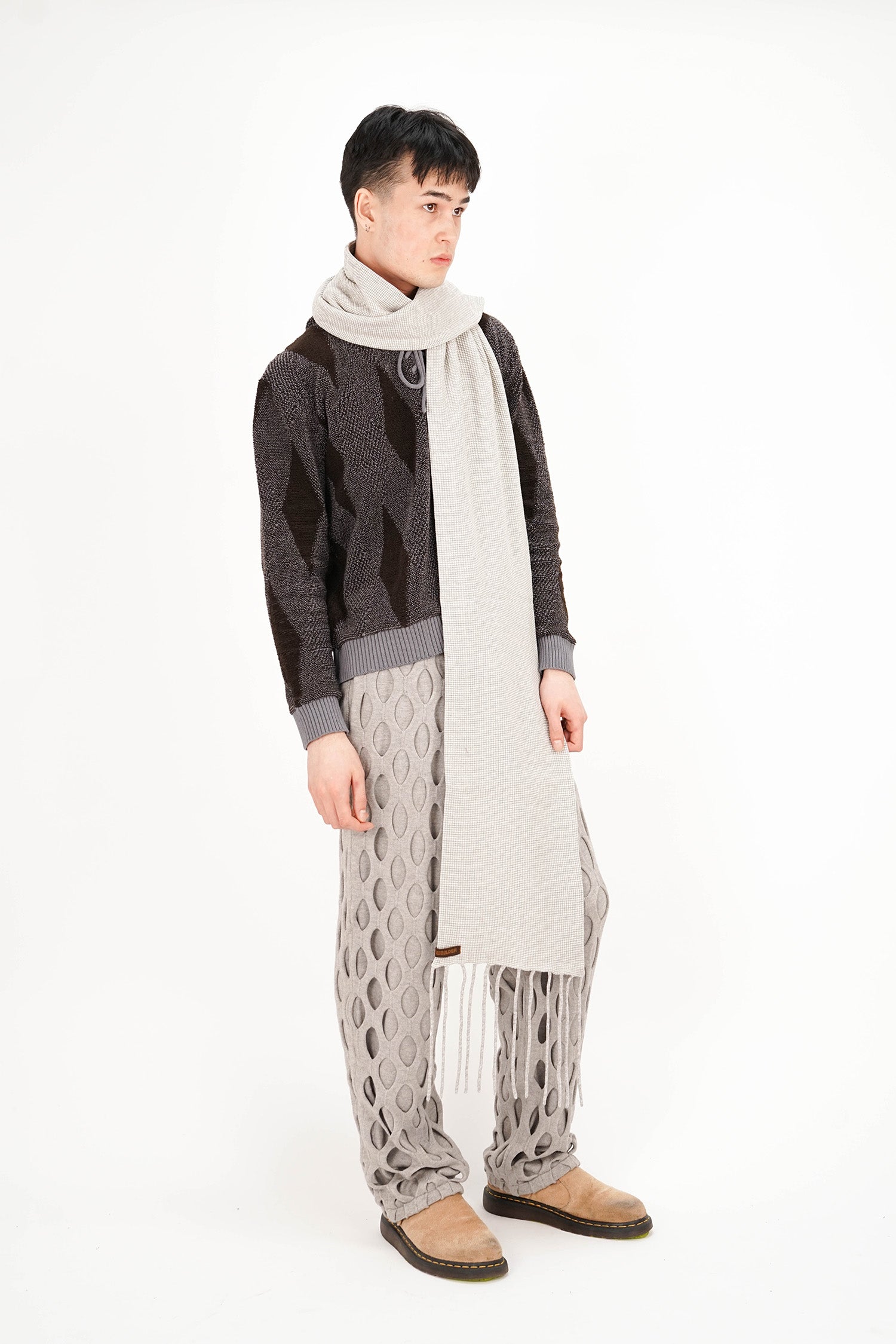 Isa Boulder - Illusion Scarf - Light Grey