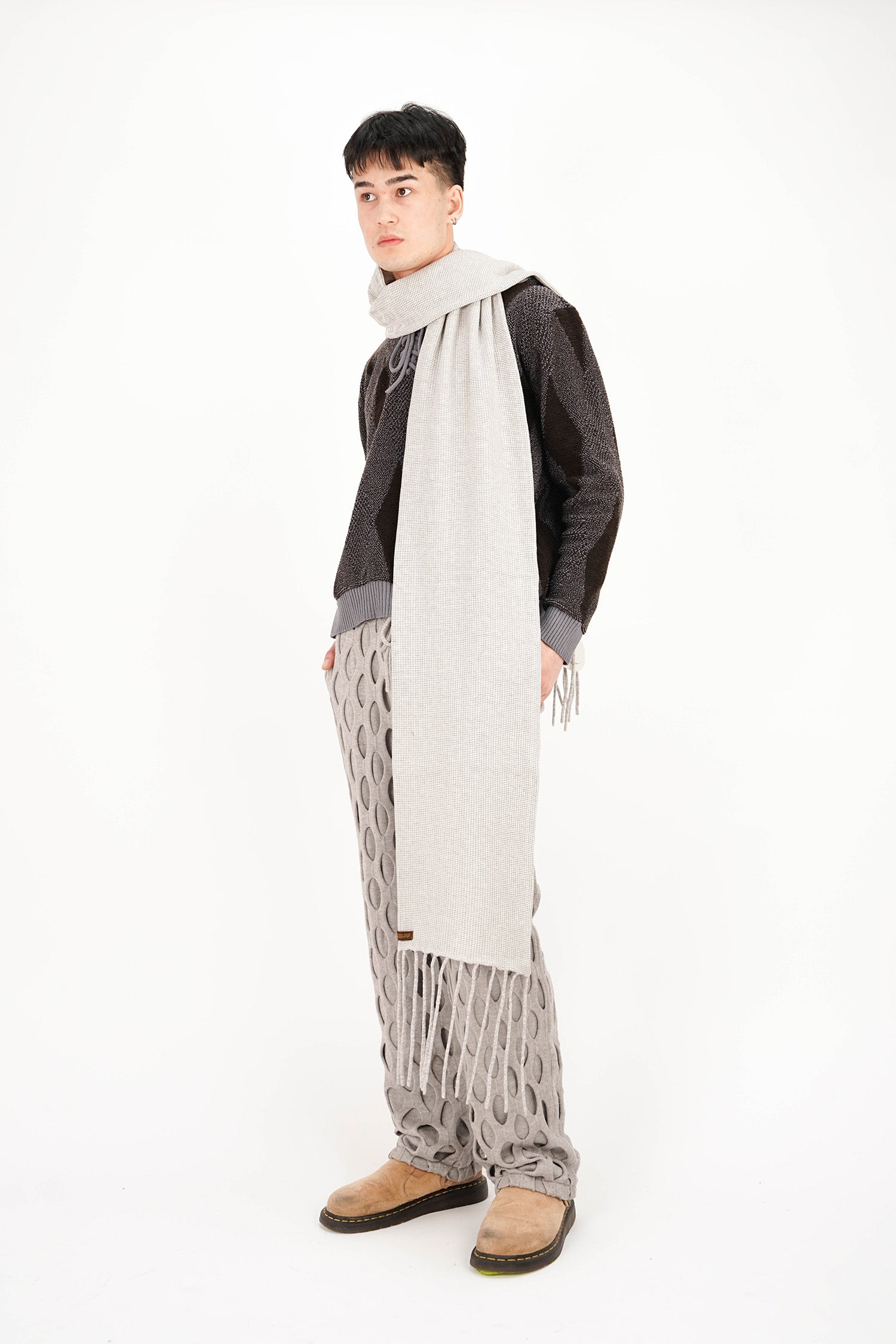 Isa Boulder - Illusion Scarf - Light Grey