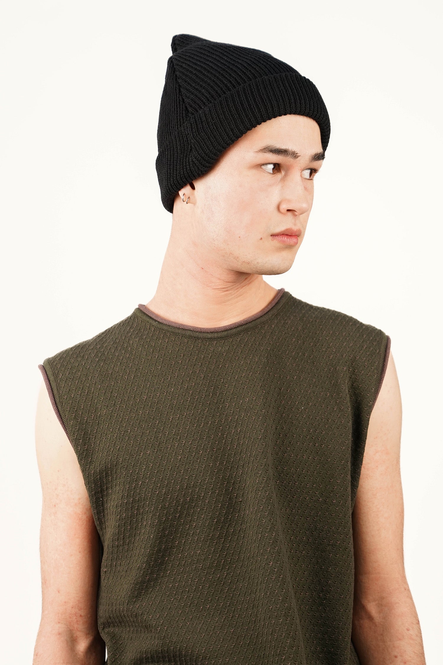 Isa Boulder - Half Milano Knit Beanie - Black
