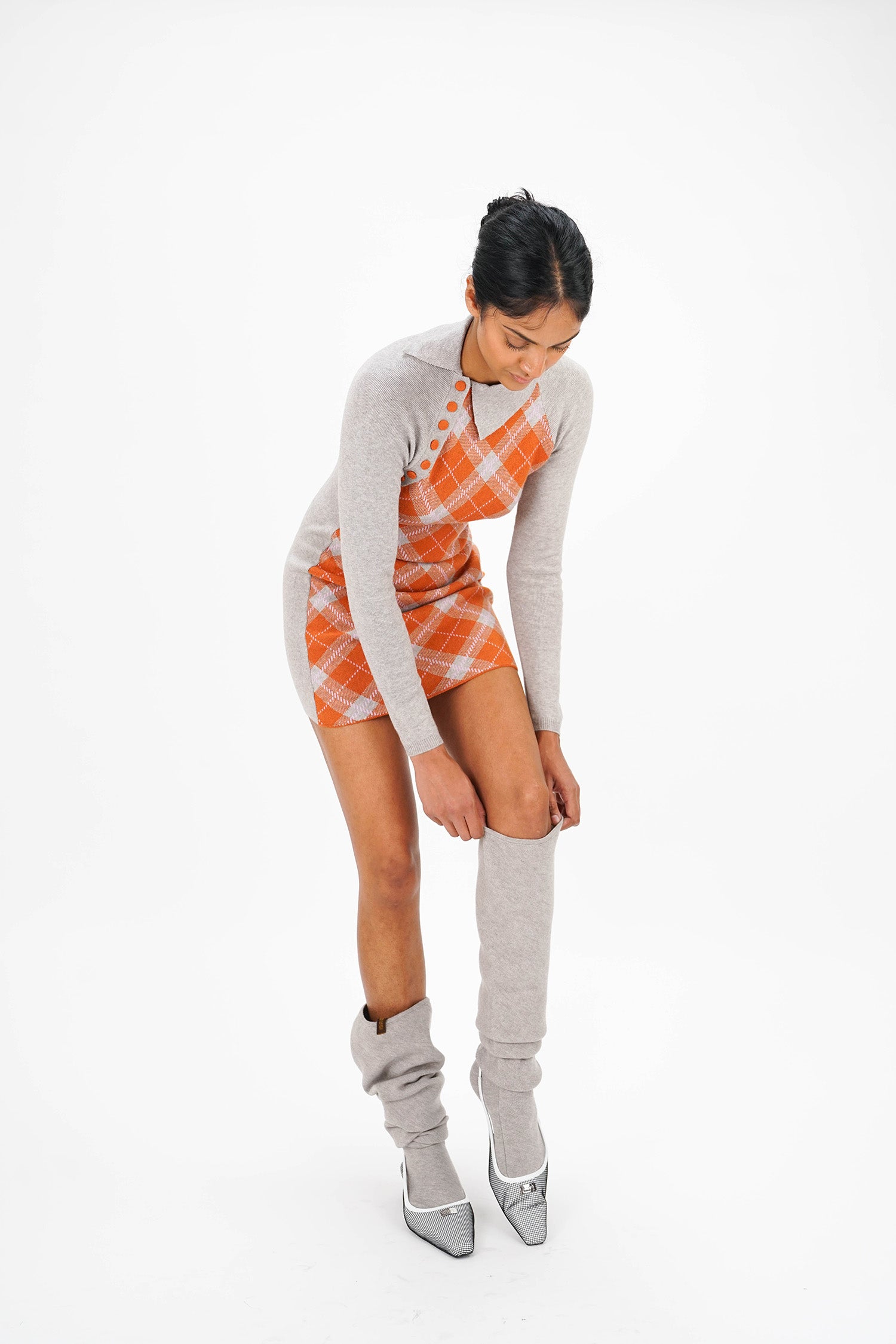 Isa Boulder - Tight High Sock - Light Grey