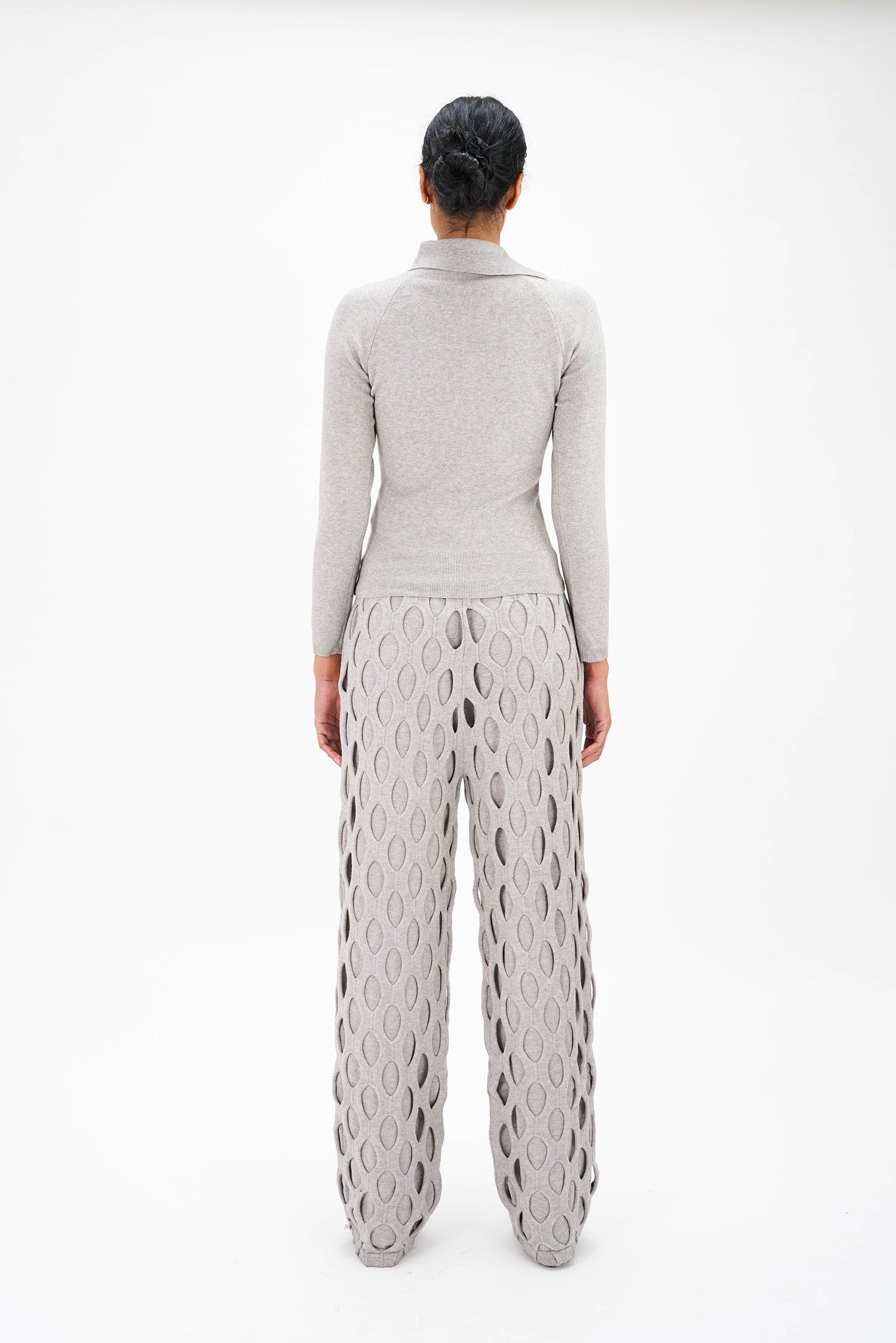 Isa Boulder - Tartan Asymmetric Top  - Ginger/Grey