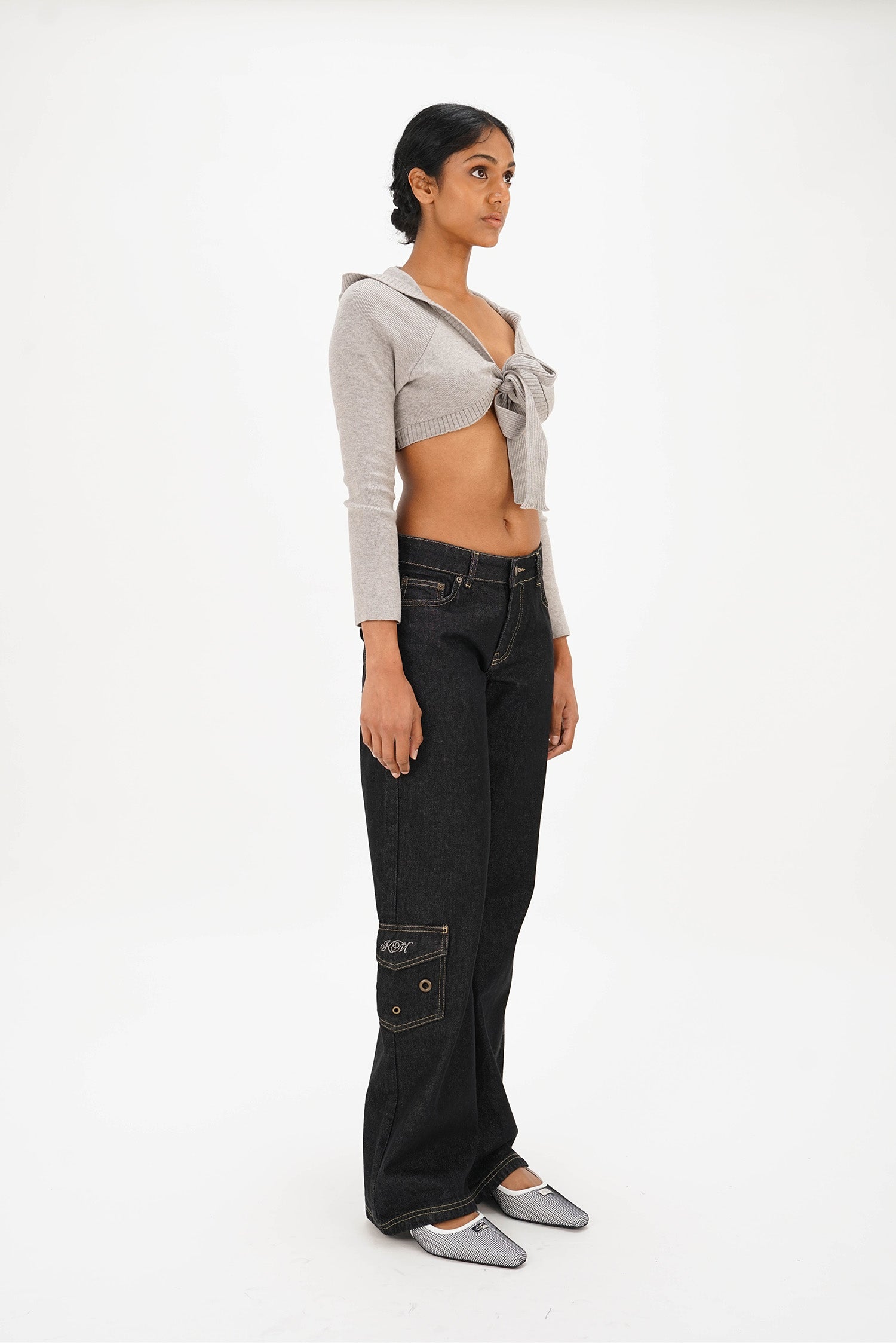 Isa Boulder - Tied Hoodie - Light Grey