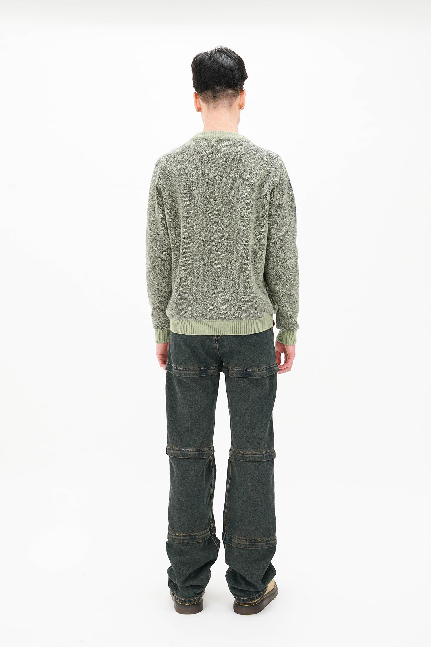 Isa Boulder - Argyle Cardigan - Mint Whisper