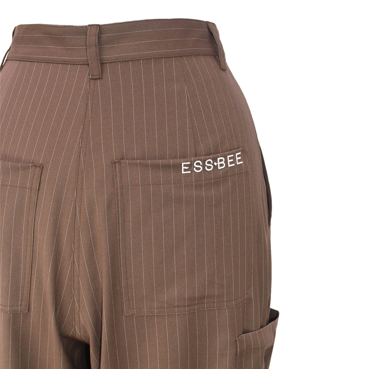 ESS.BEE - Pinstripe Trousers - Brown