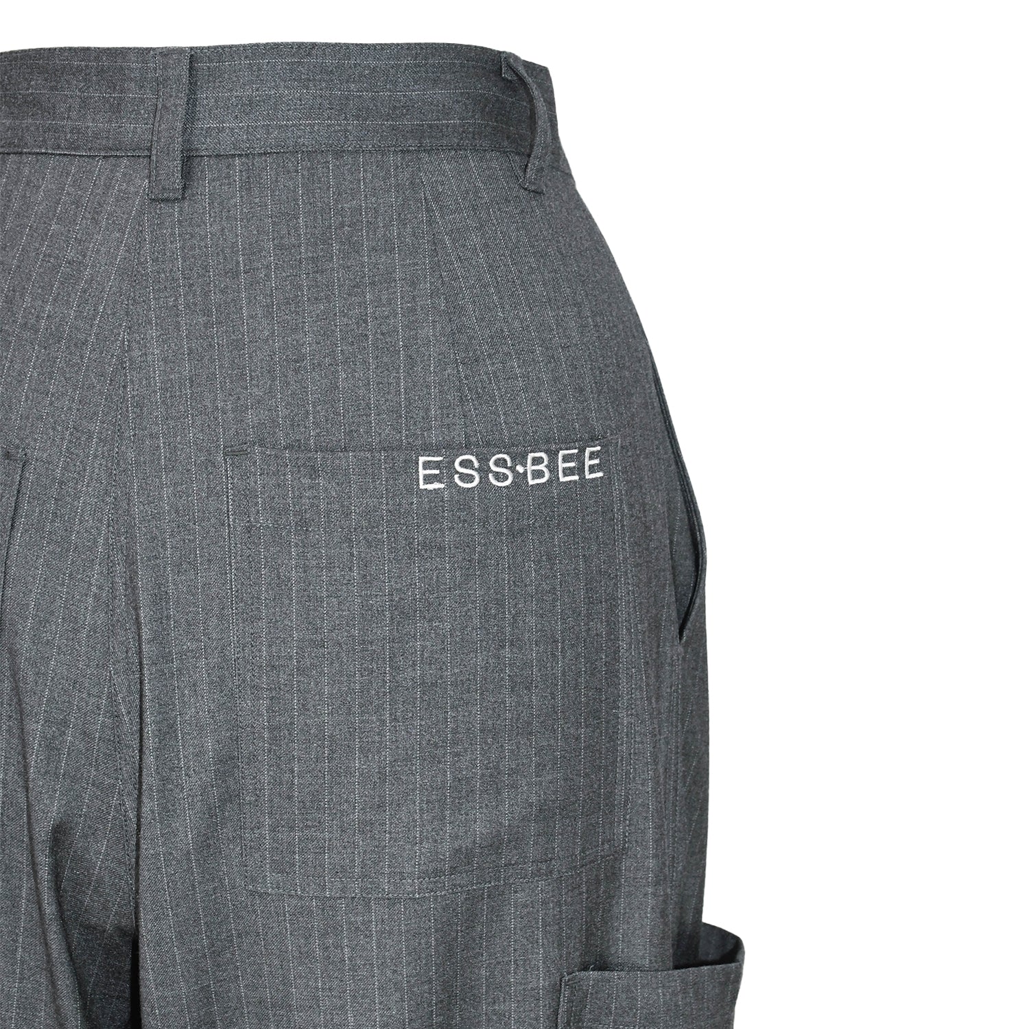 ESS.BEE - Pinstripe Trousers - Grey