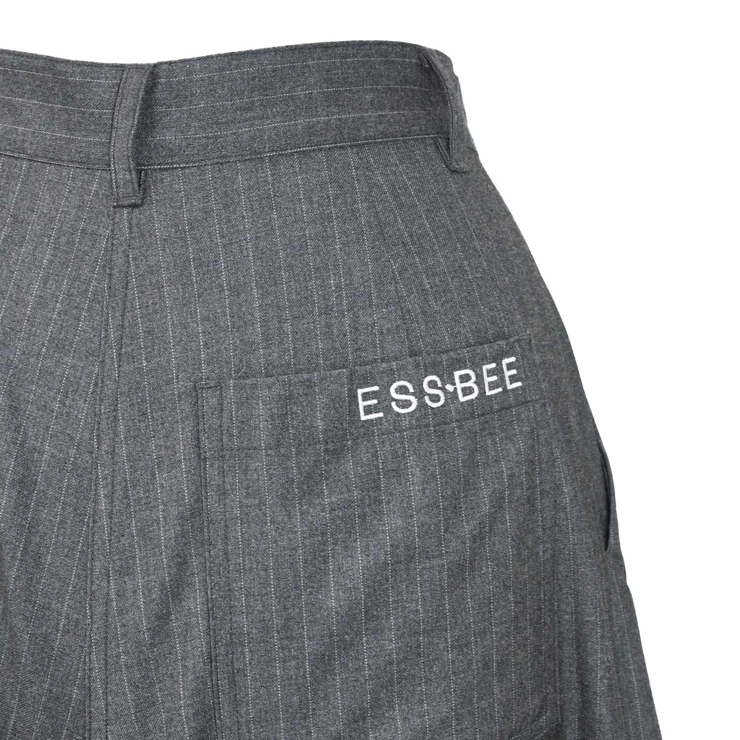 ESS.BEE - Pinstripe Shorts - Grey