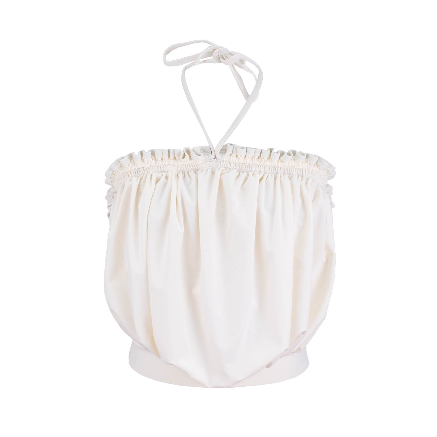Emily Watson - Frilly Gathered Top - Pearl