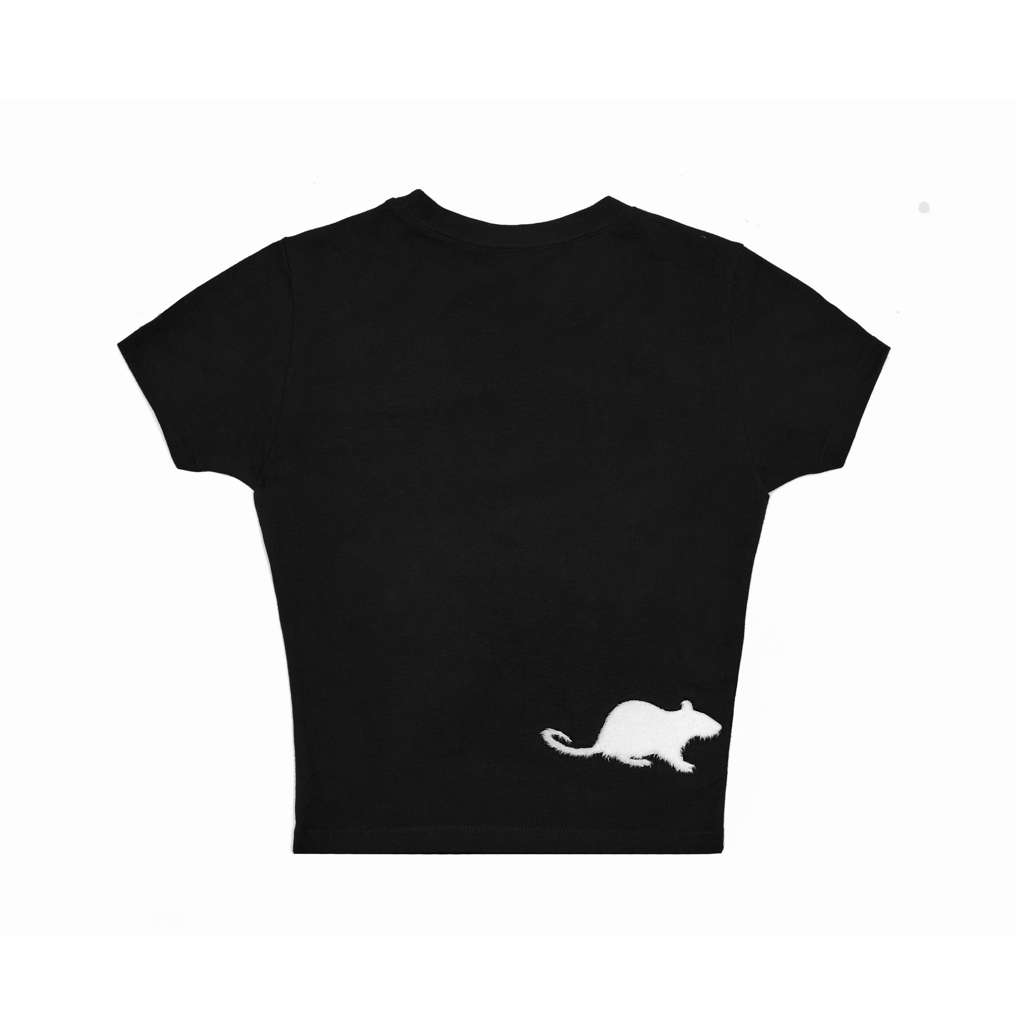 604SERVICE - Furry Rat Slim Tee Shirt - Black