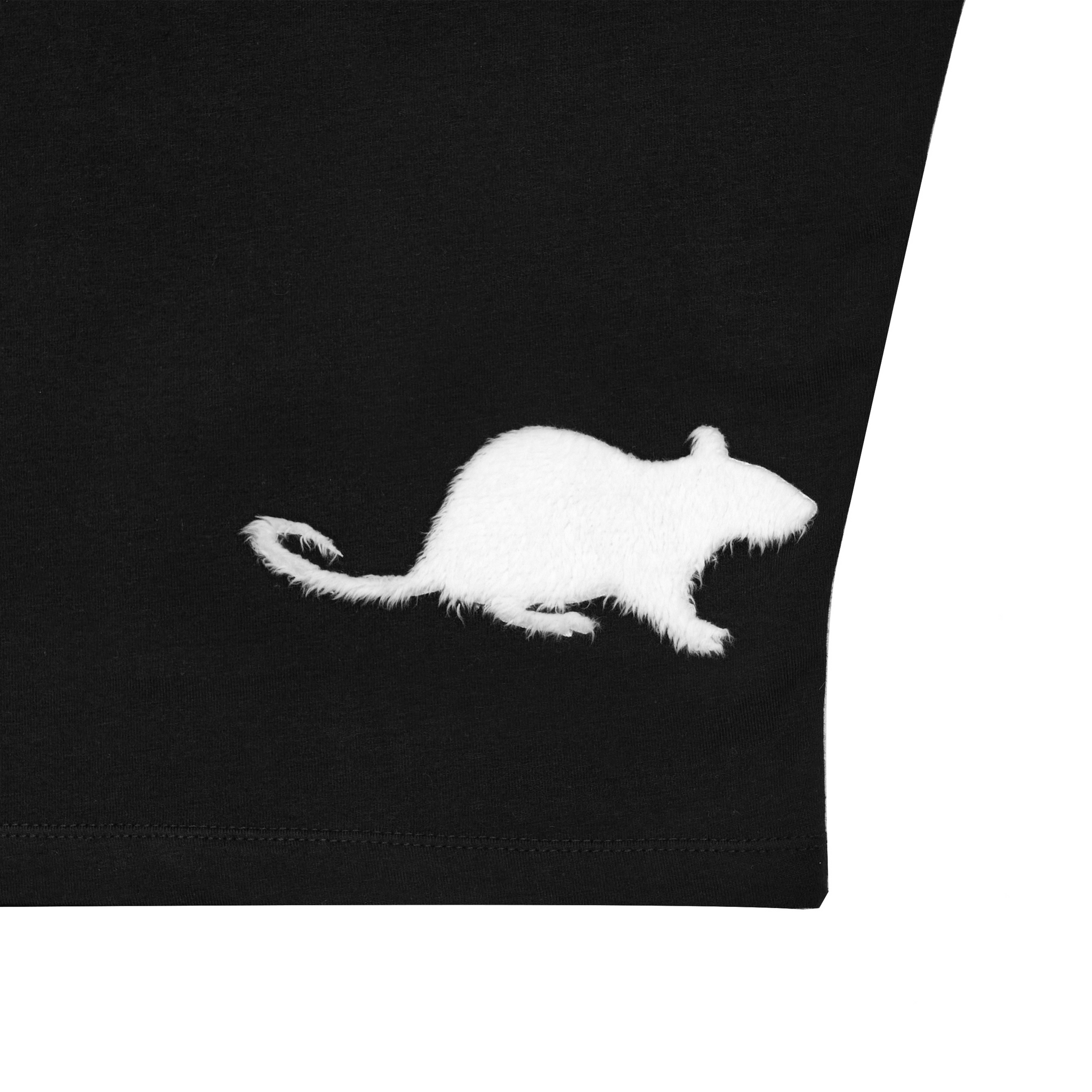 604SERVICE - Furry Rat Slim Tee Shirt - Black