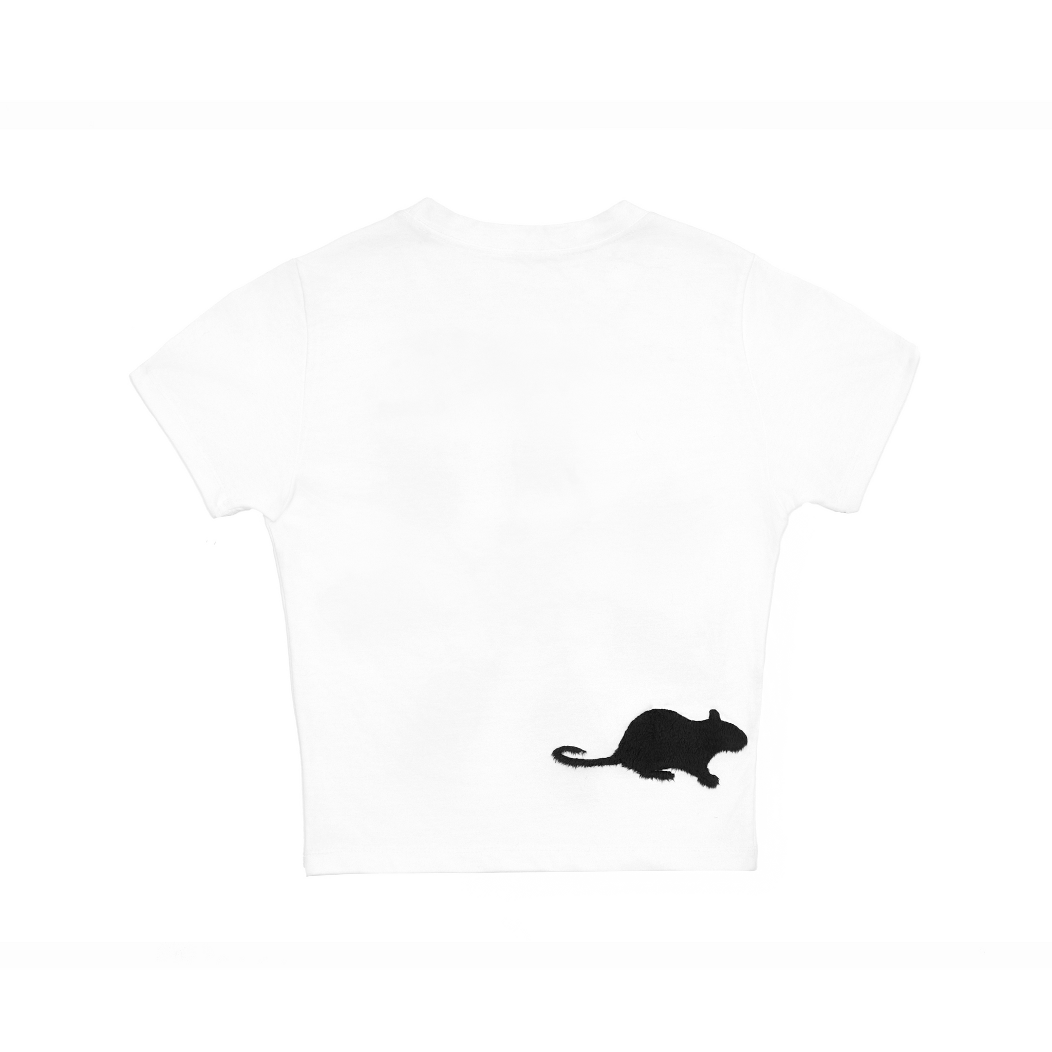 604SERVICE - Furry Rat Slim Tee Shirt - White